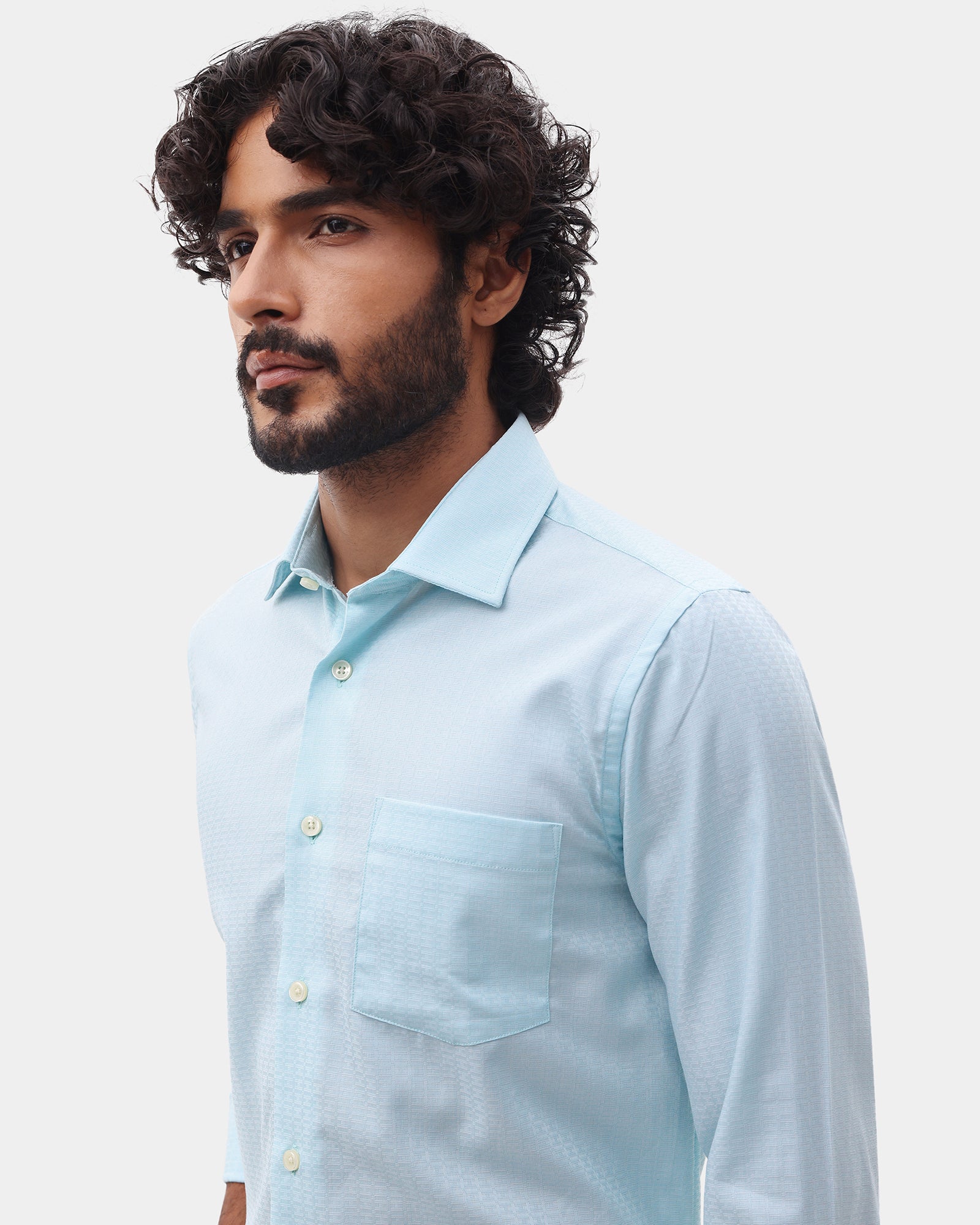 Aqua Textured Shirt - Staple