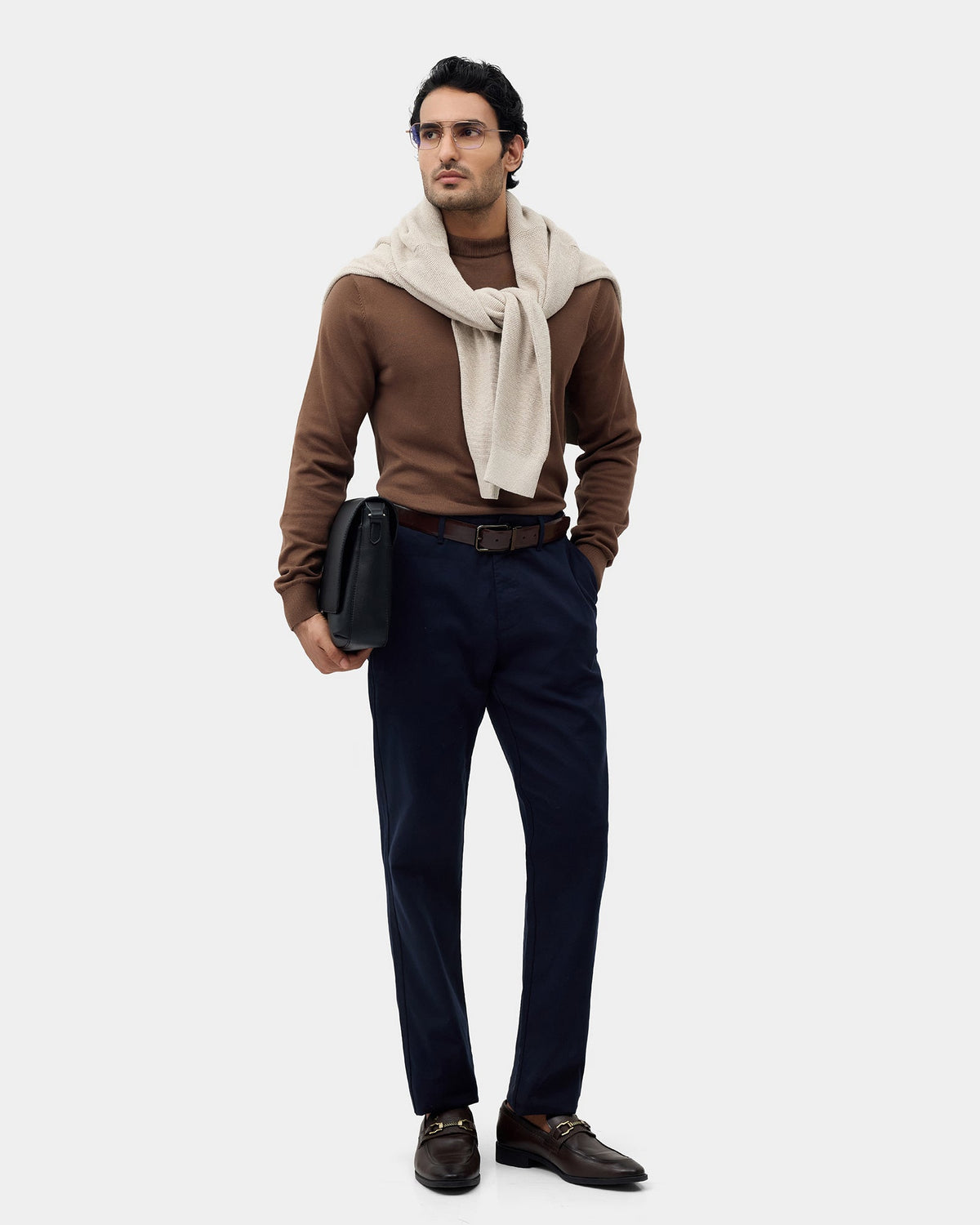 Bear Brown Solid Sweater - Mario