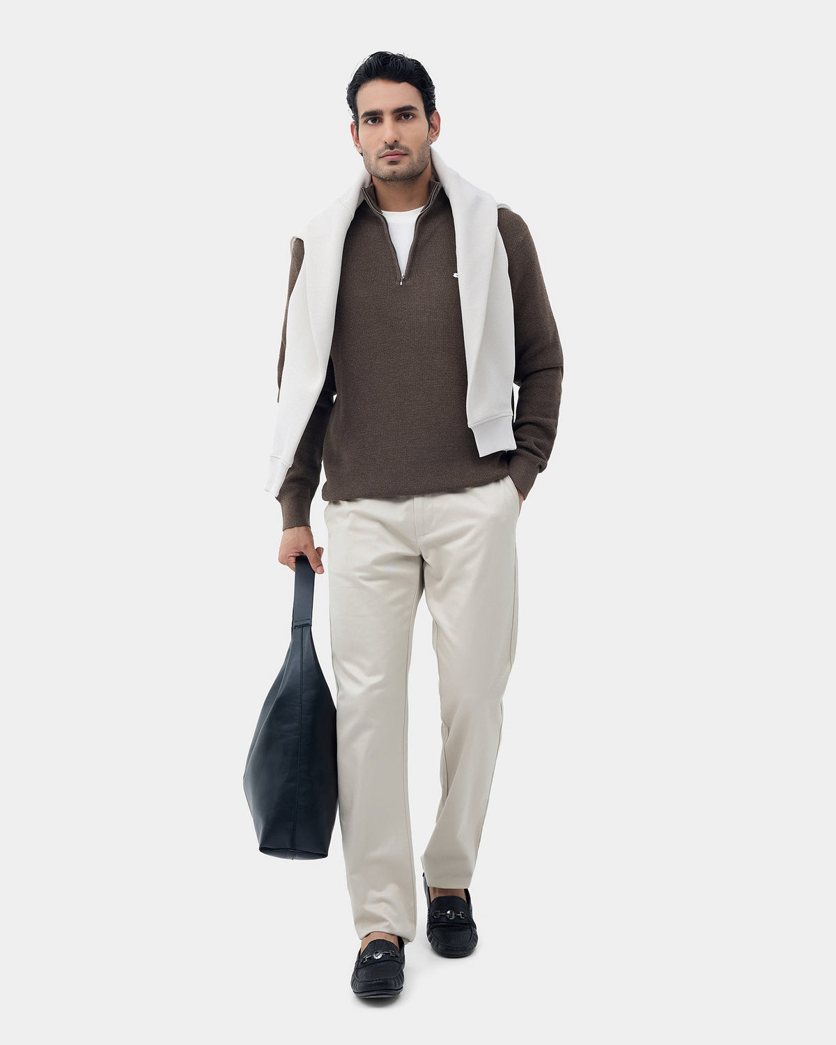 Beaver Brown Stripe Sweater - Olive