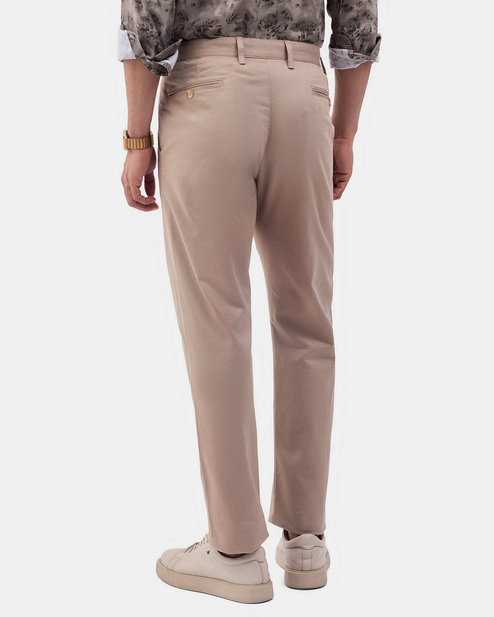 Beige Textured Khakis - Langstang