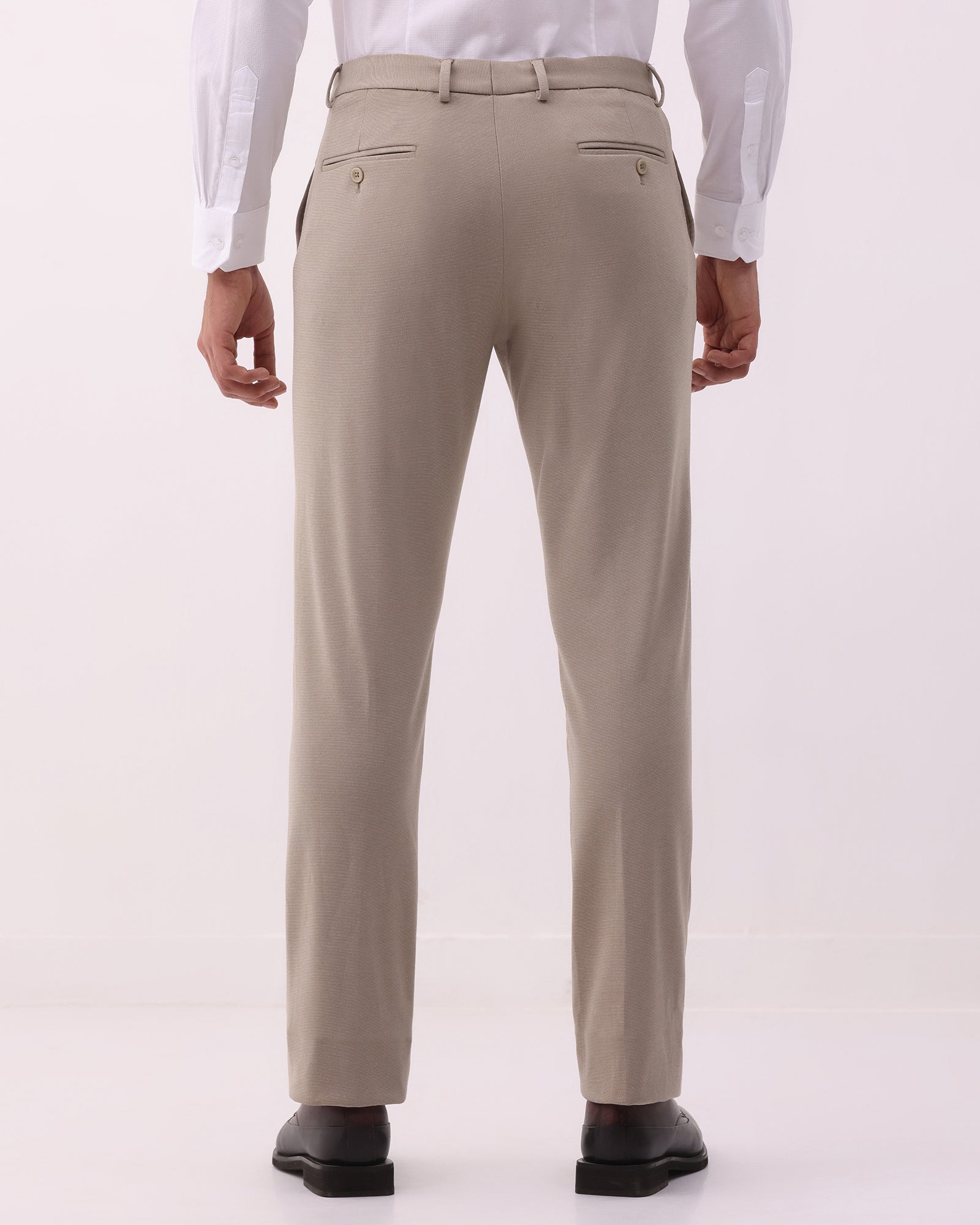 Beige Textured Trouser - Jay