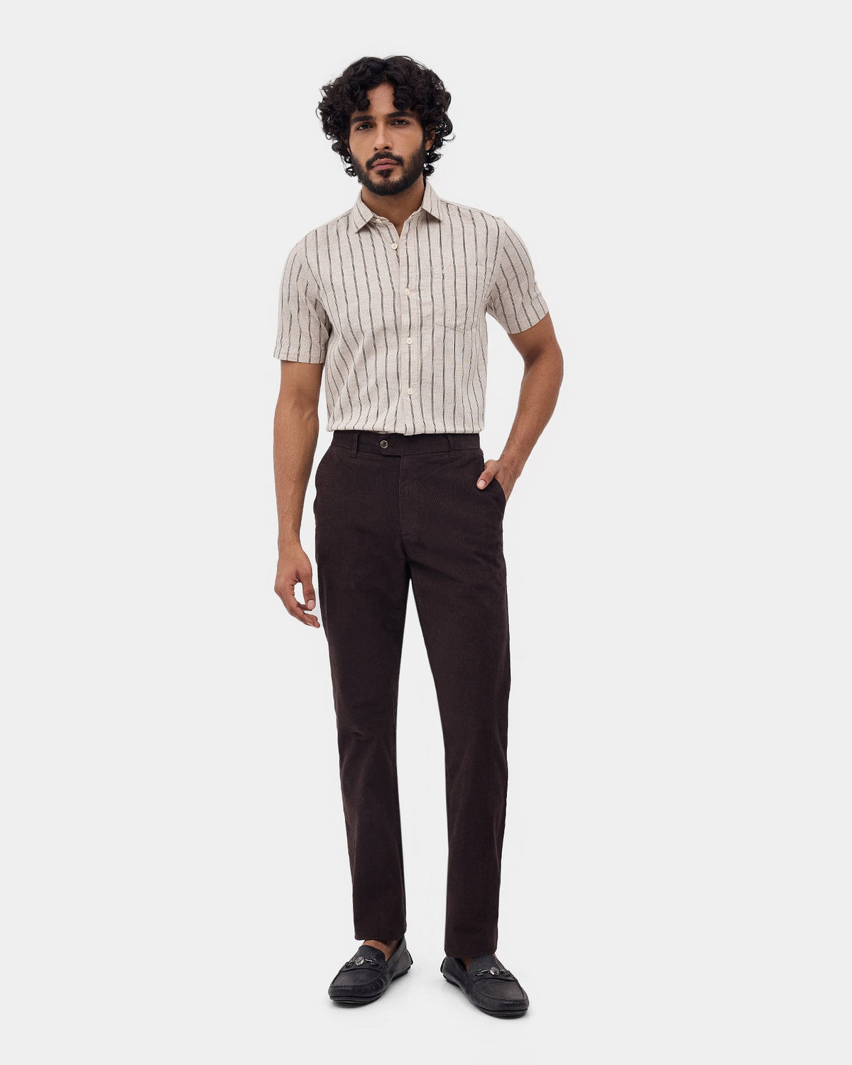 Beige Stripe Shirt - Jeson