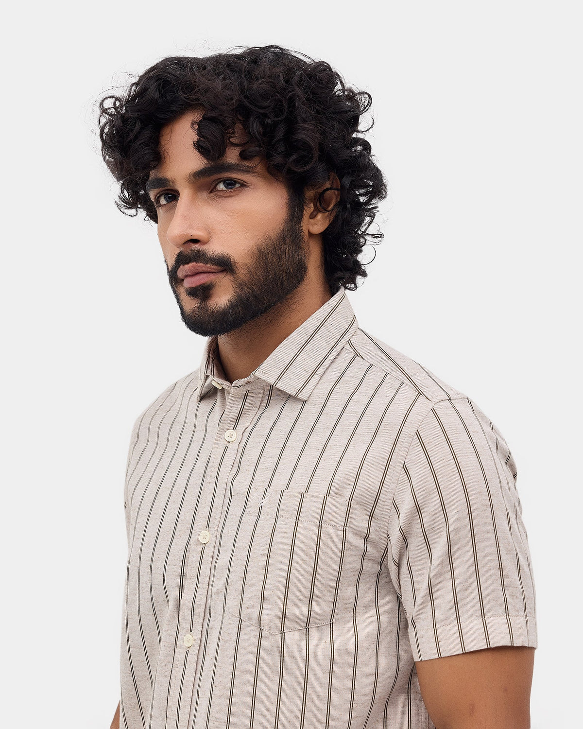 Beige Stripe Shirt - Jeson