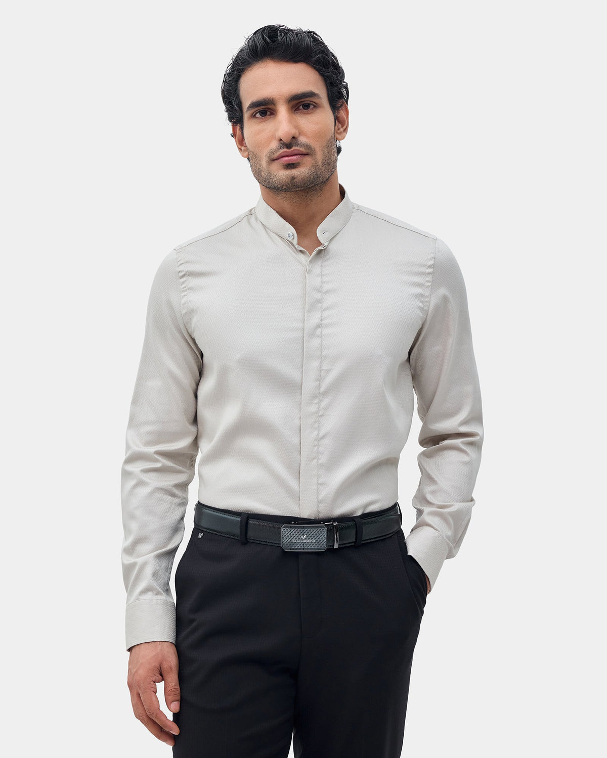 Beige Textured Shirt - Vellen
