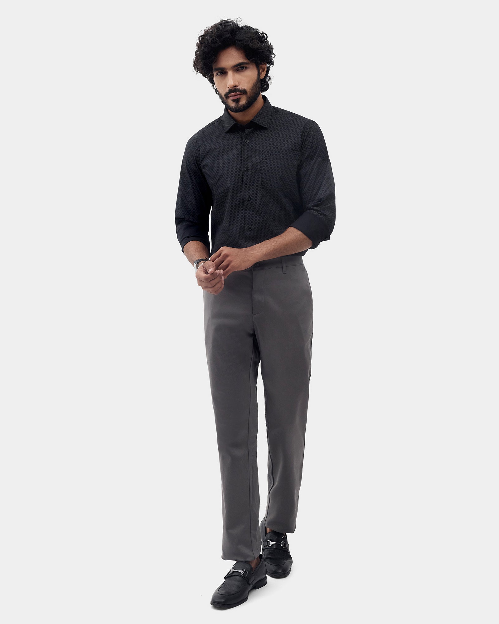 Black Printed Shirt - Oplos