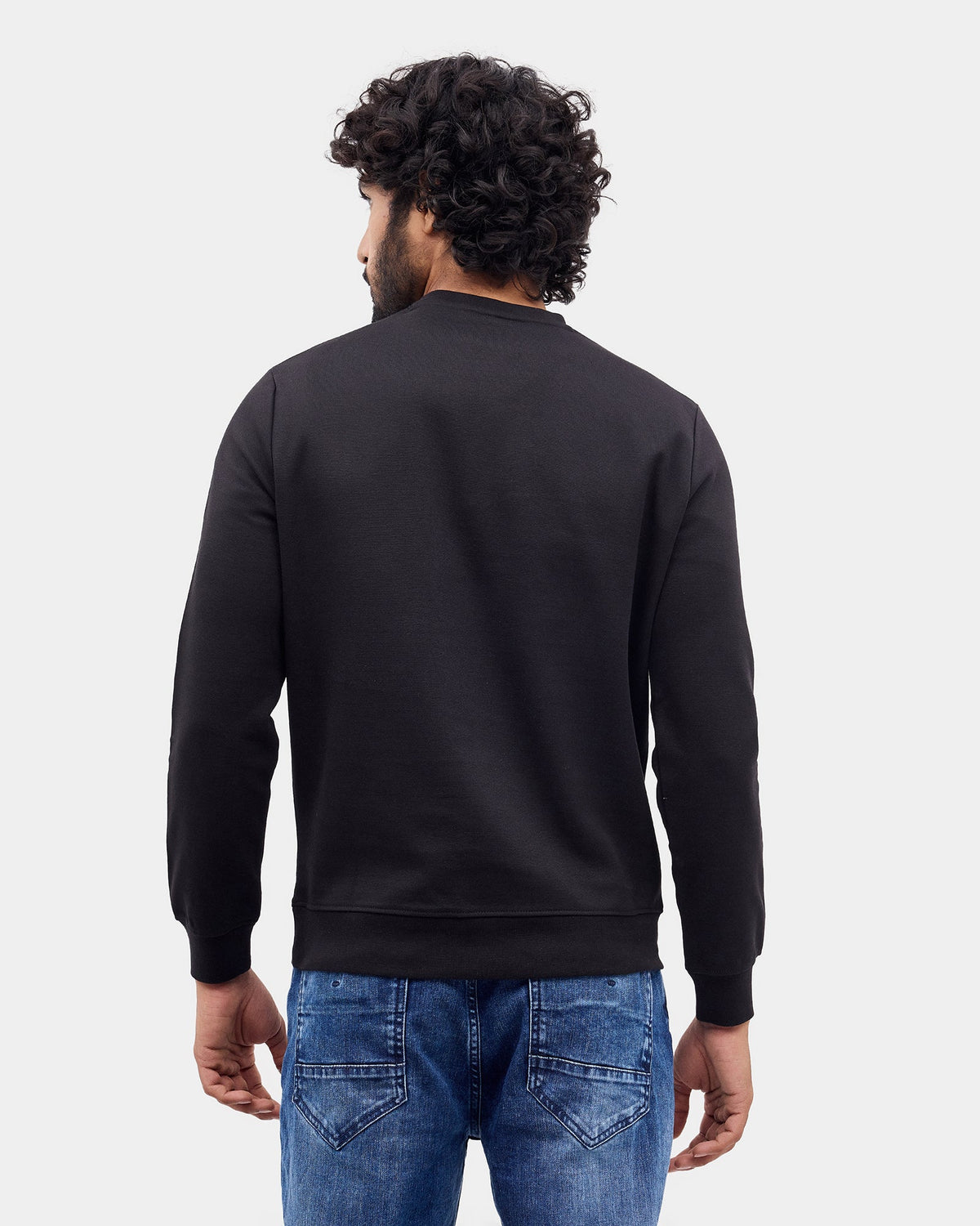 Black Textured Sweatshirt - Shopy