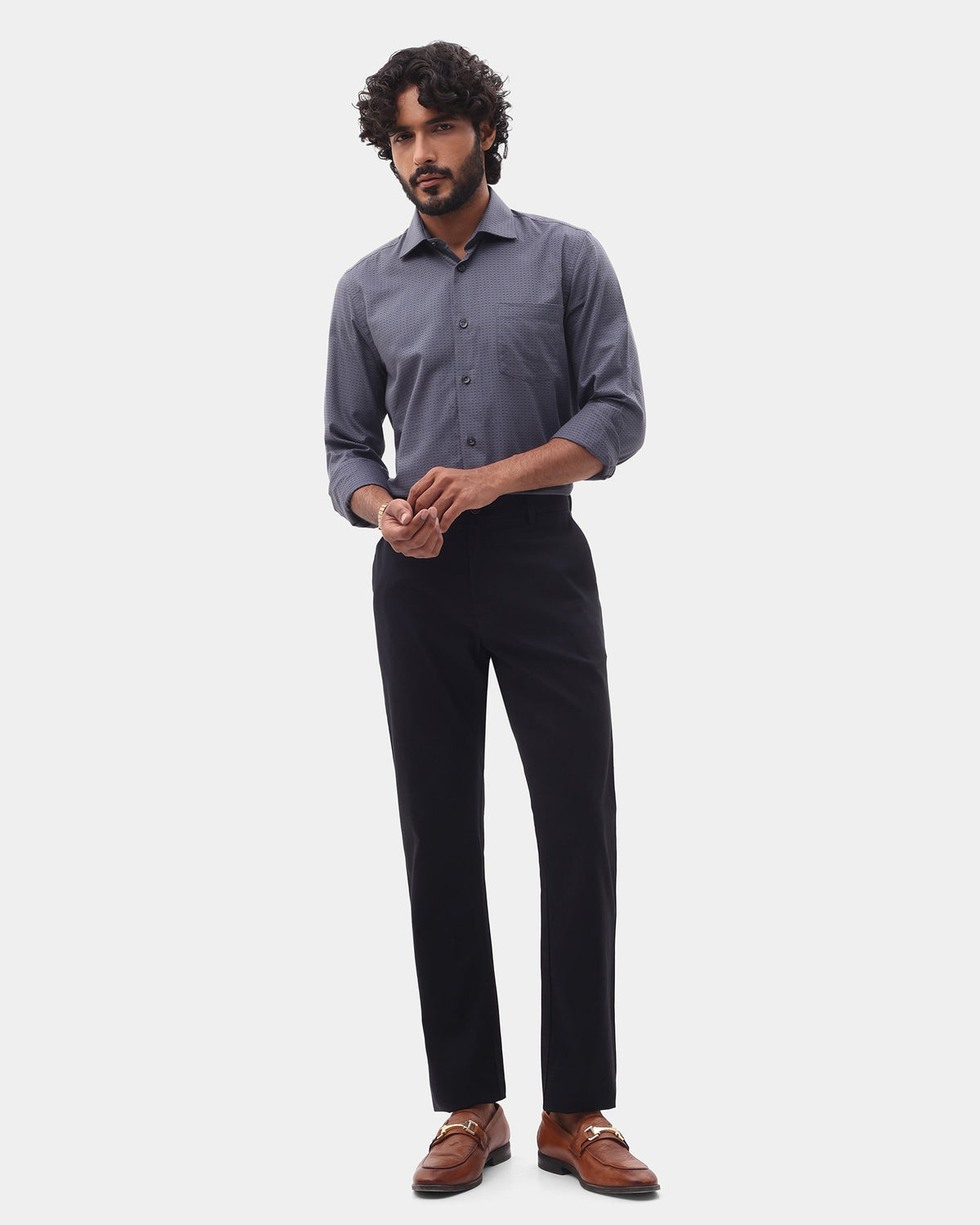 Black Textured Khakis - Everest