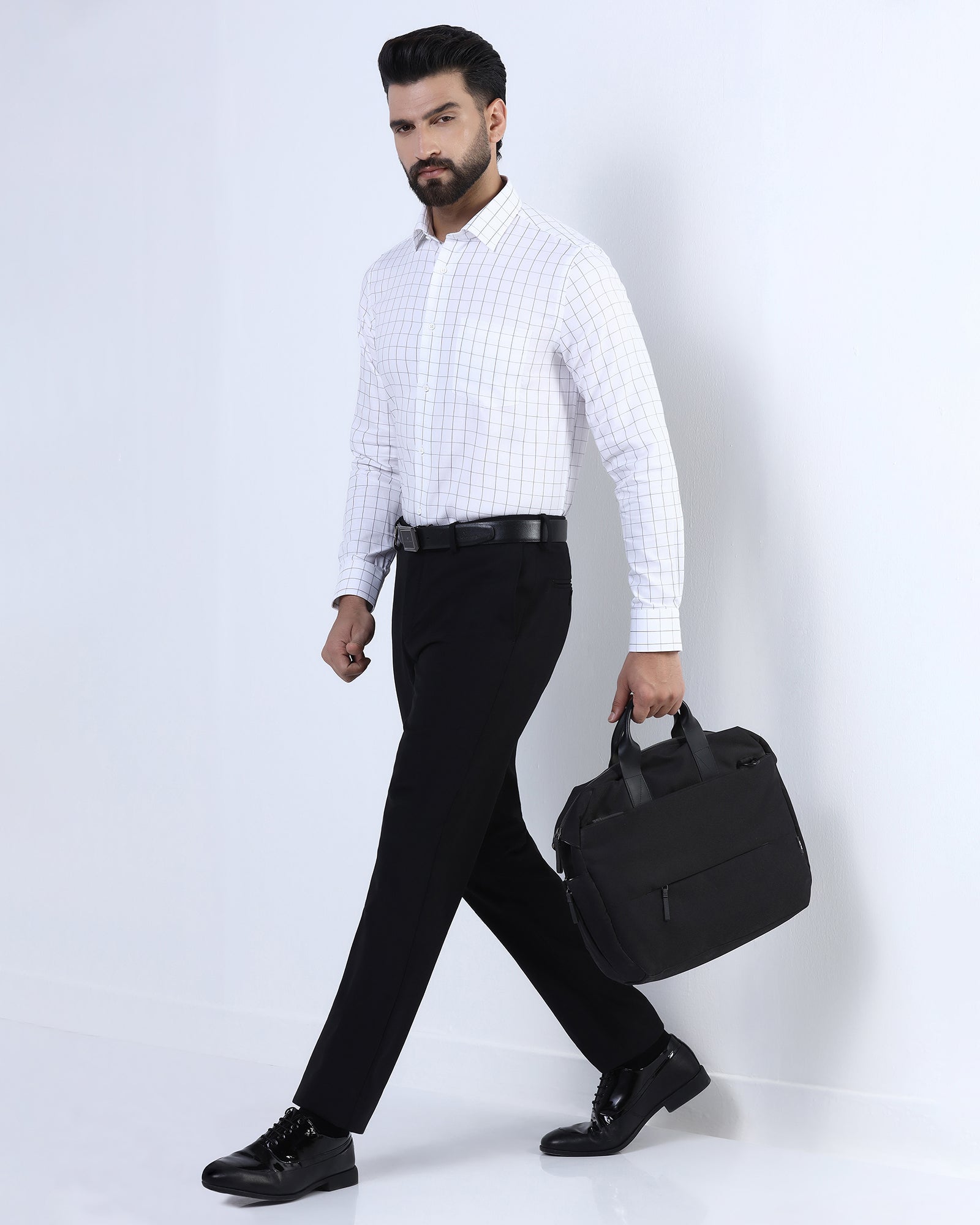 Black Luxe Solid Trouser - Lamborghini
