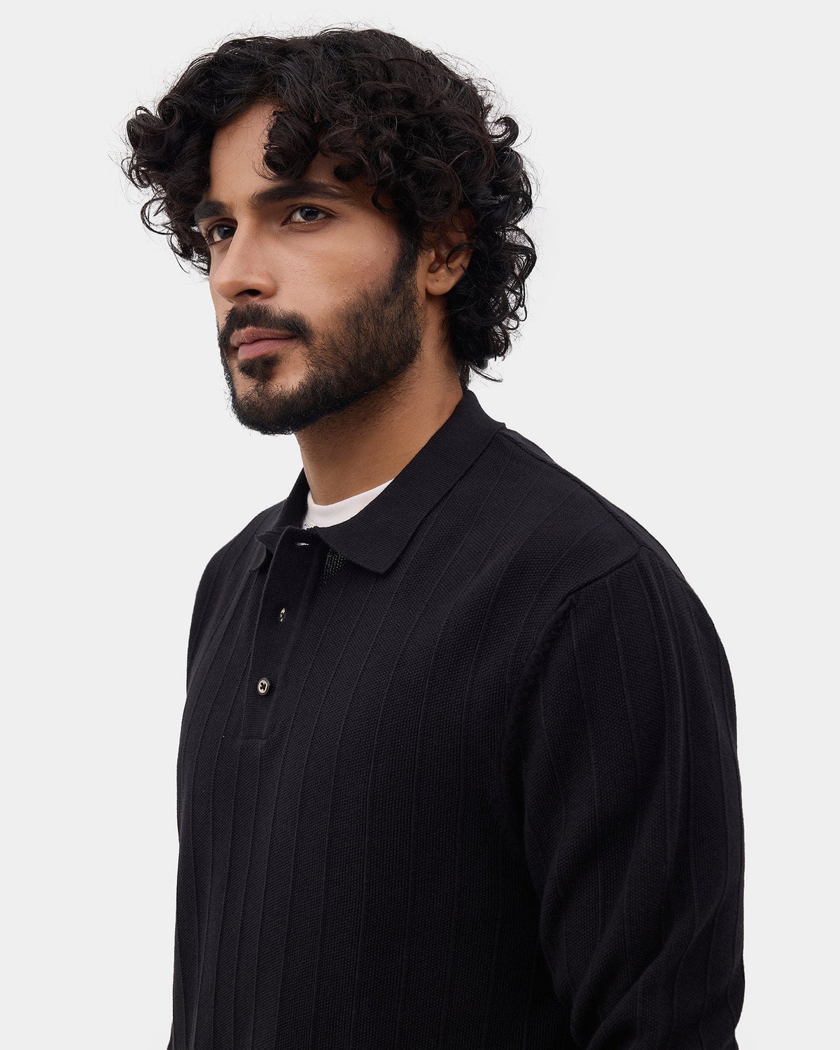 Black Textured Sweater - Paris