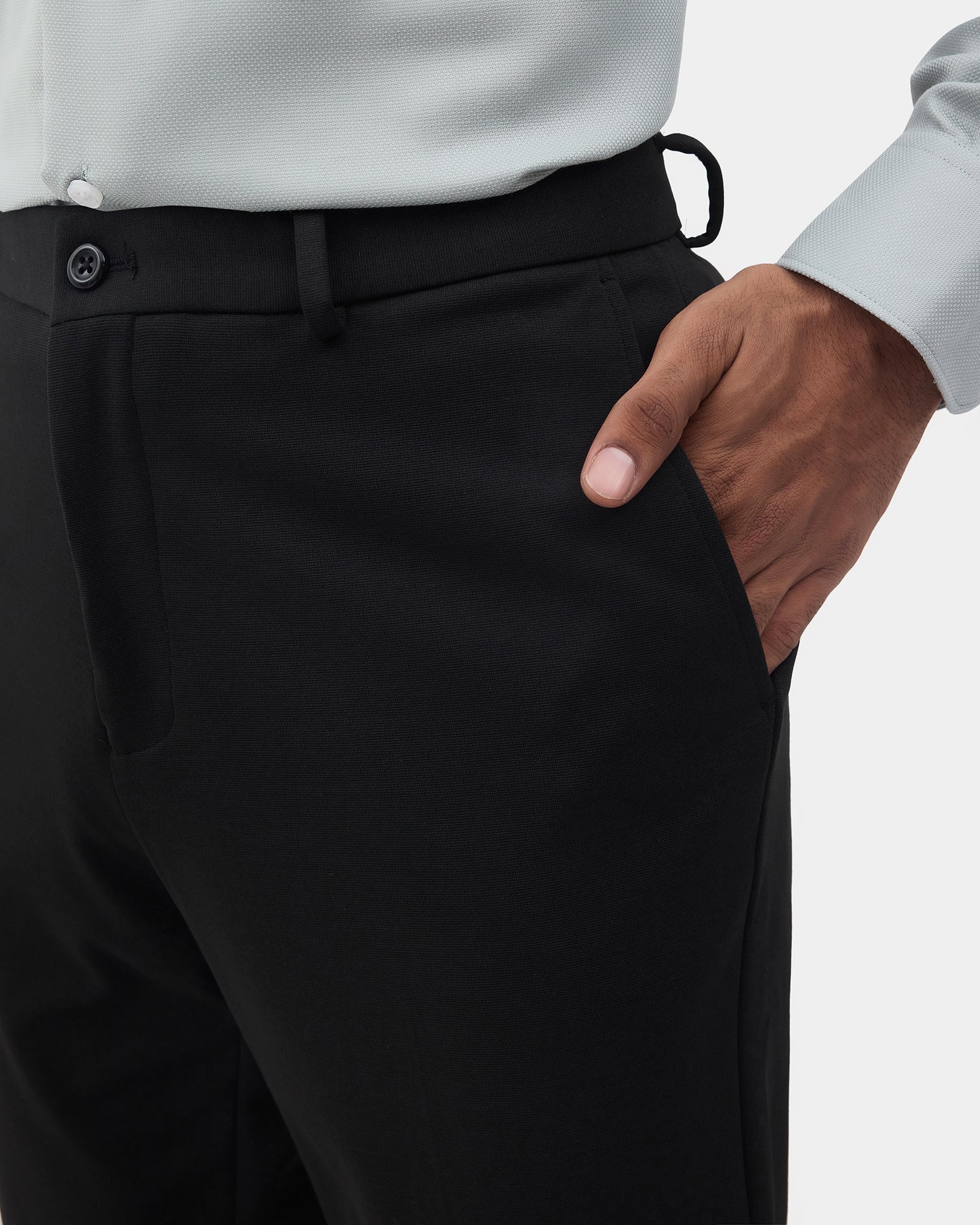Black Solid Formal Trouser - Barry