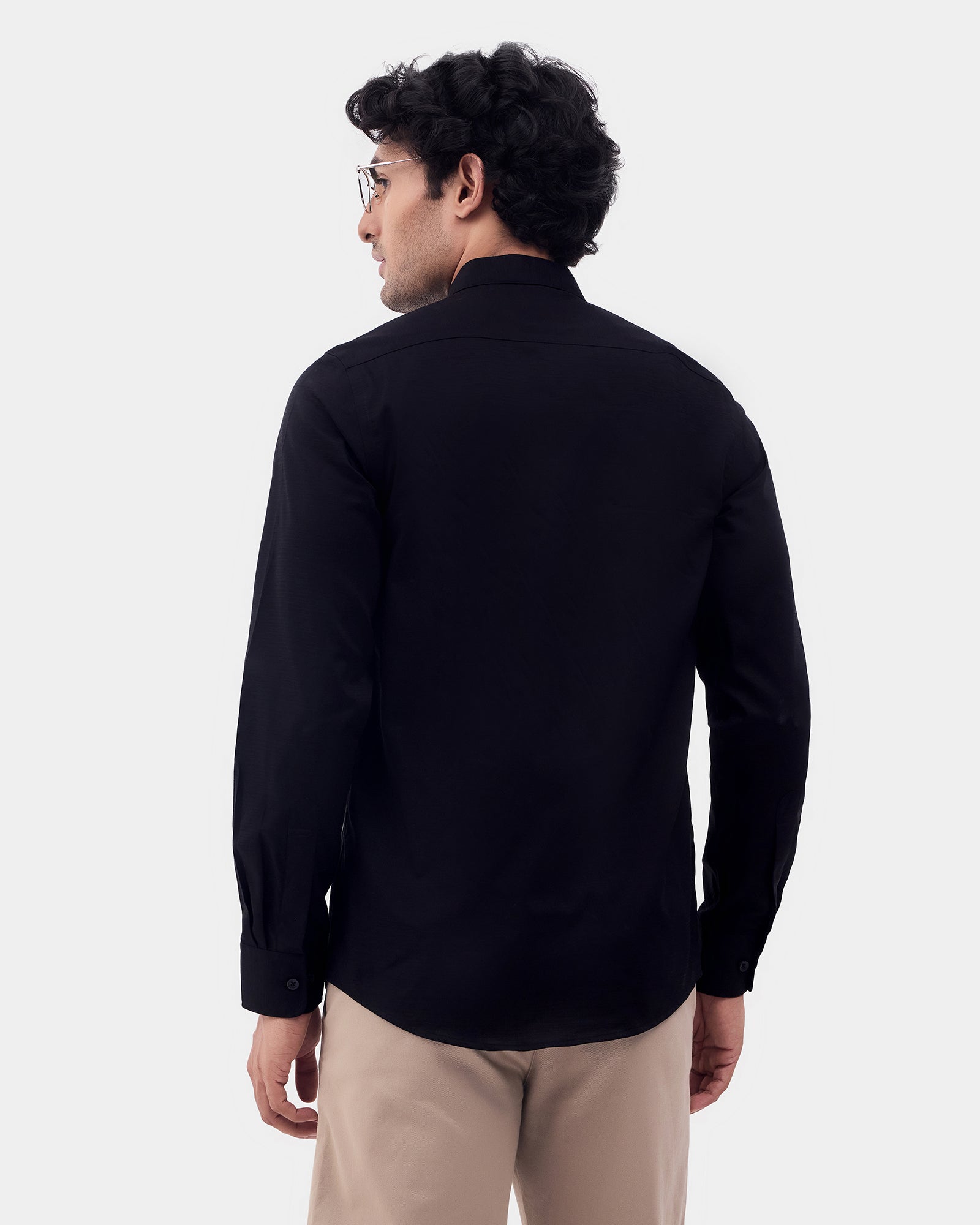 Black Solid Shirt - Sellex