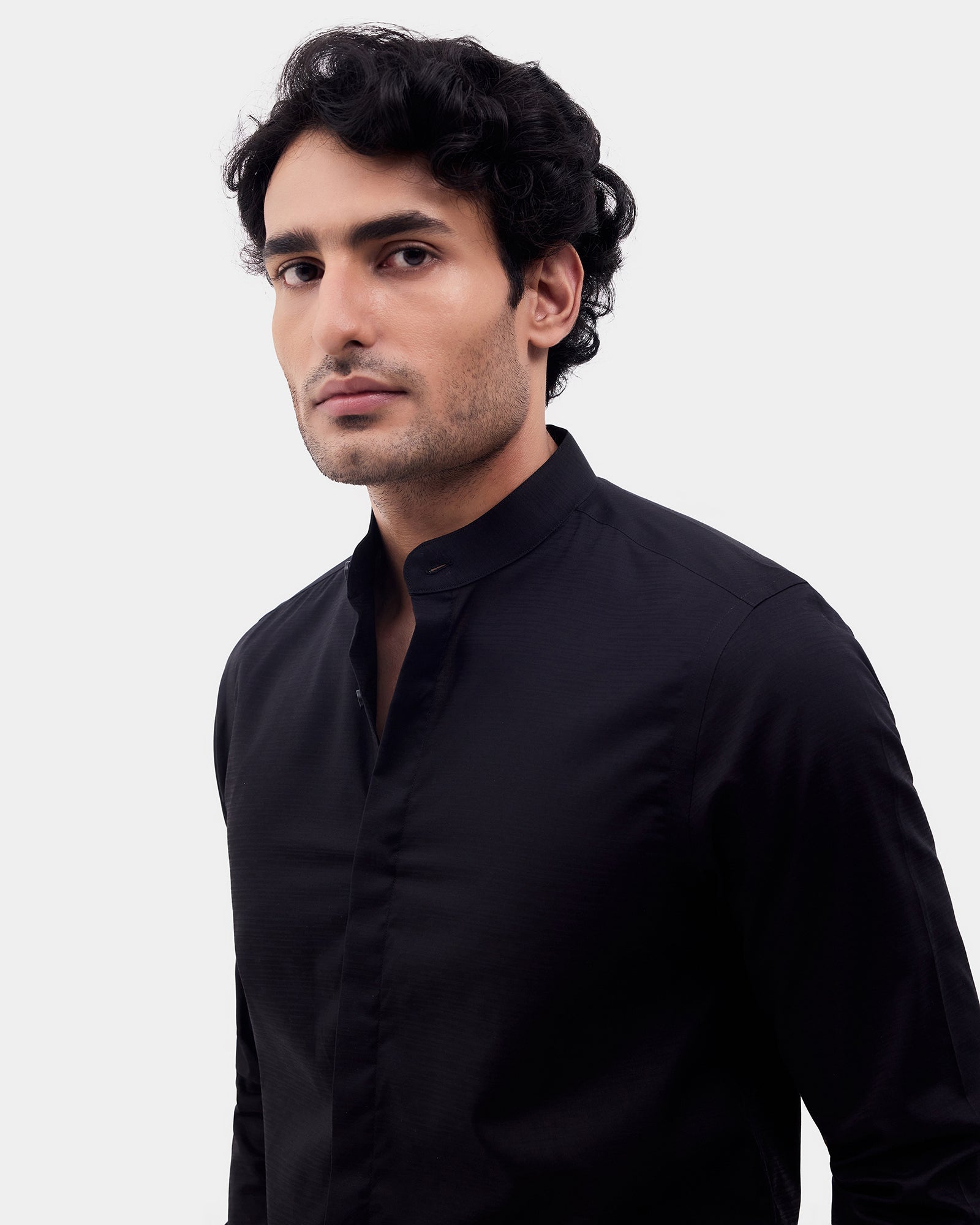 Black Solid Shirt - Sellex