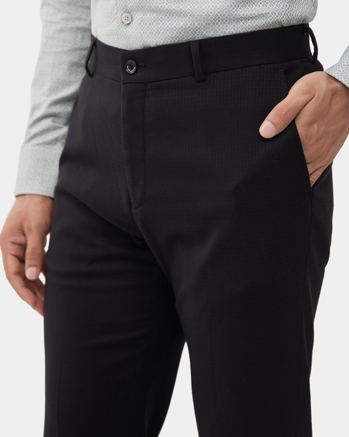 Black Solid Trouser - Black 279