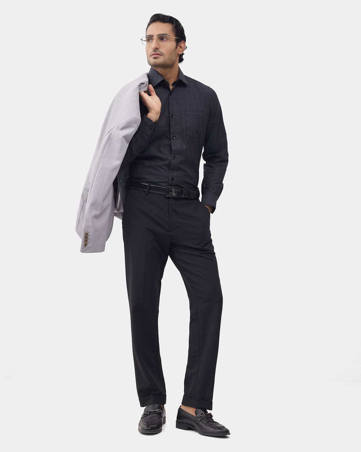Black Solid Trouser - Christopher