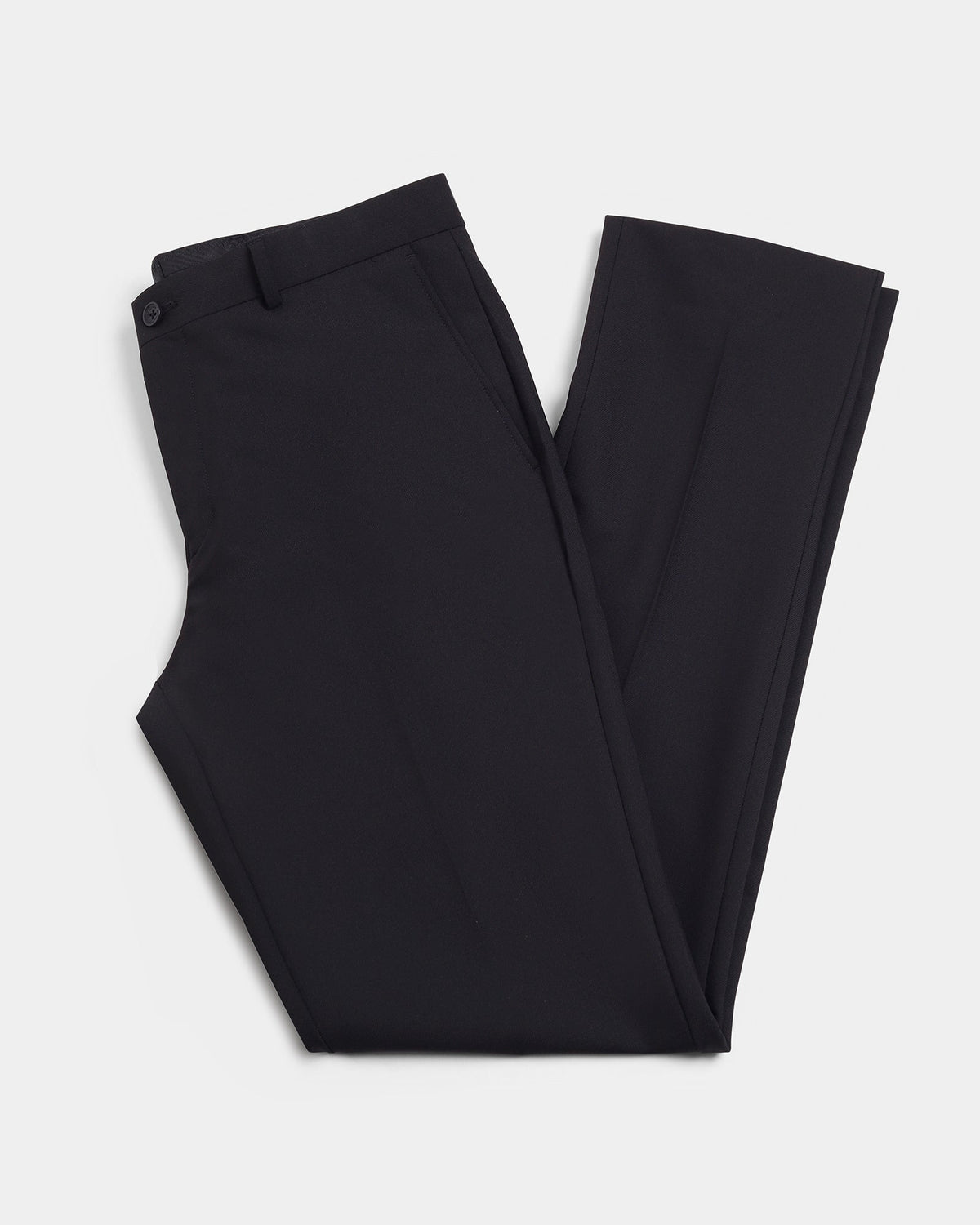 Black Solid Trouser - Claret