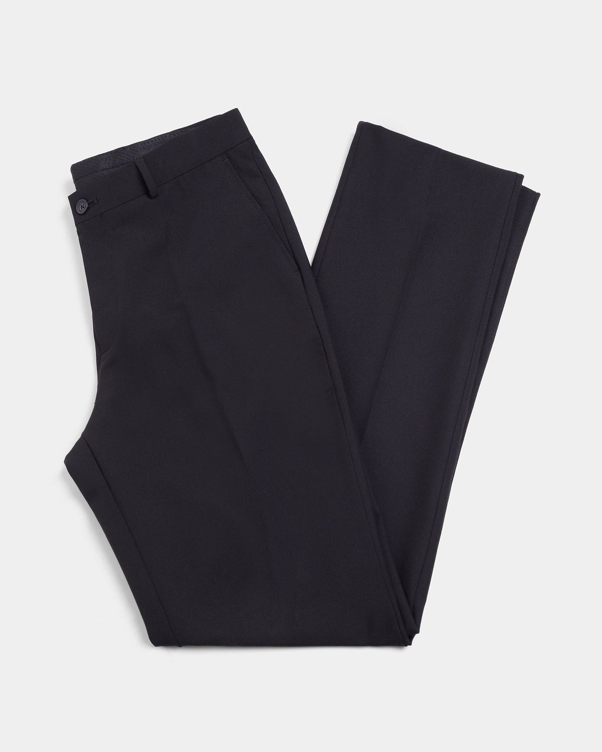 Black Solid Trouser - Claret