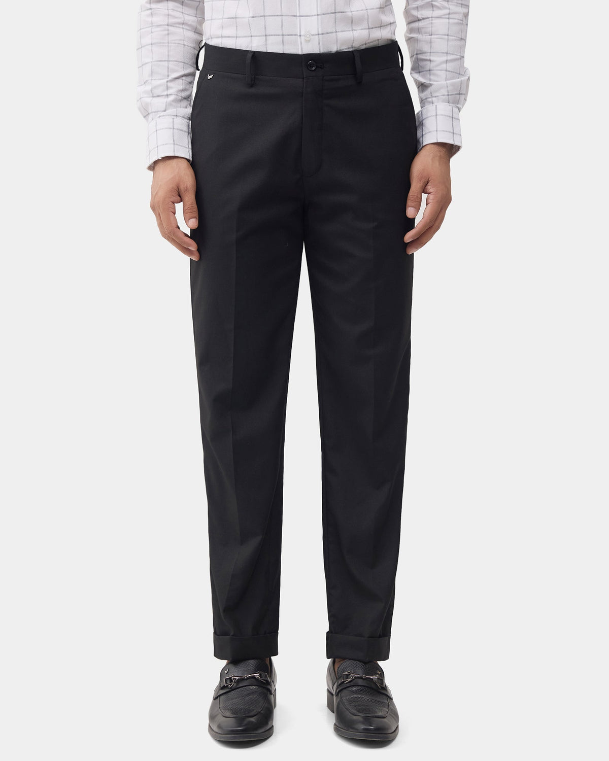 Black Solid Trouser - Tudor