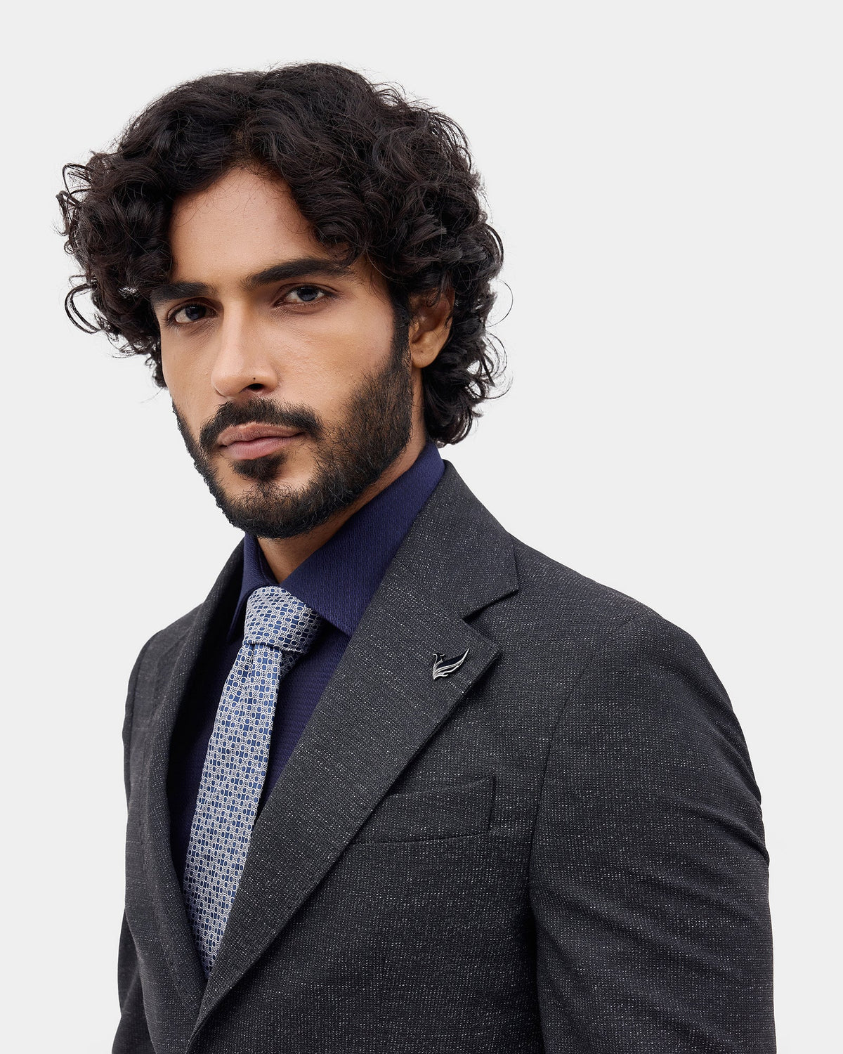 Black Textured Blazer - Rylan