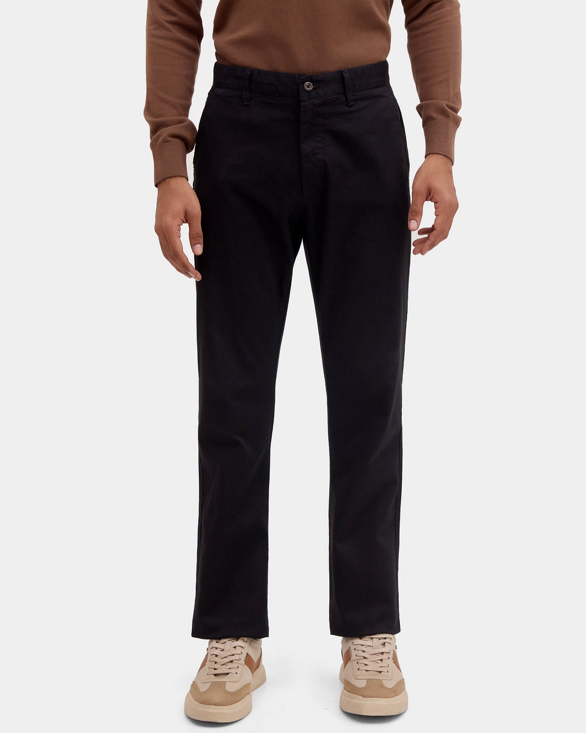 Black Textured Khakis - Langstang