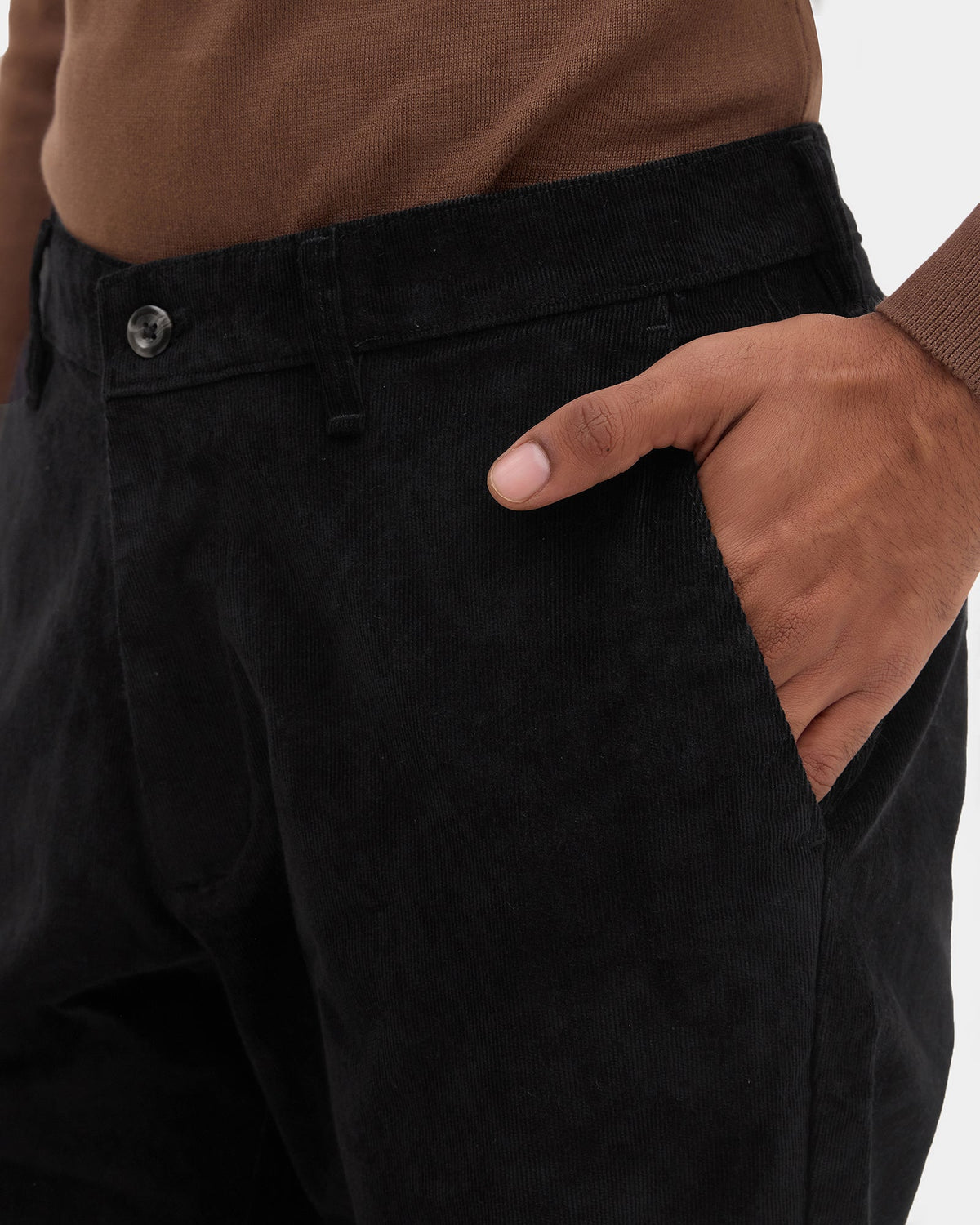 Black Textured Khakis - Zagros