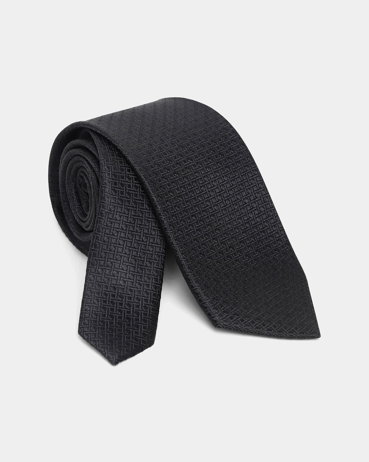 Black Textured Tie - Bilbao