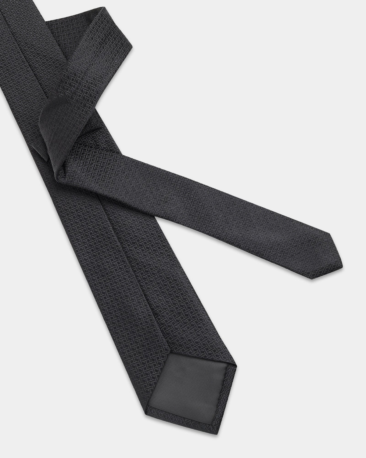 Black Textured Tie - Bilbao