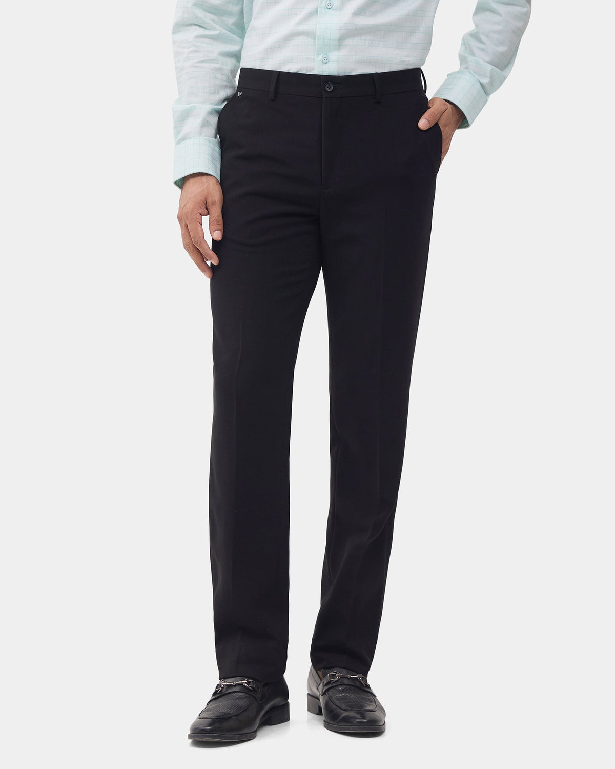 Black Textured Trouser - Delma