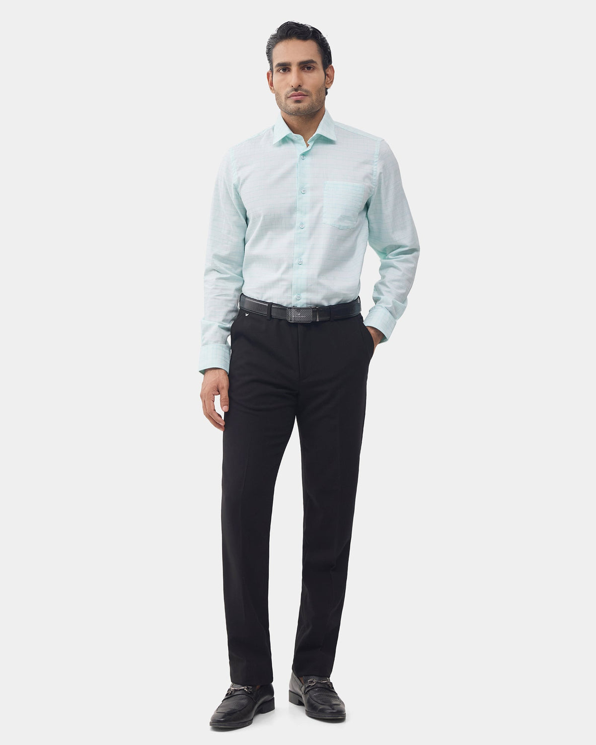 Black Textured Trouser - Delma