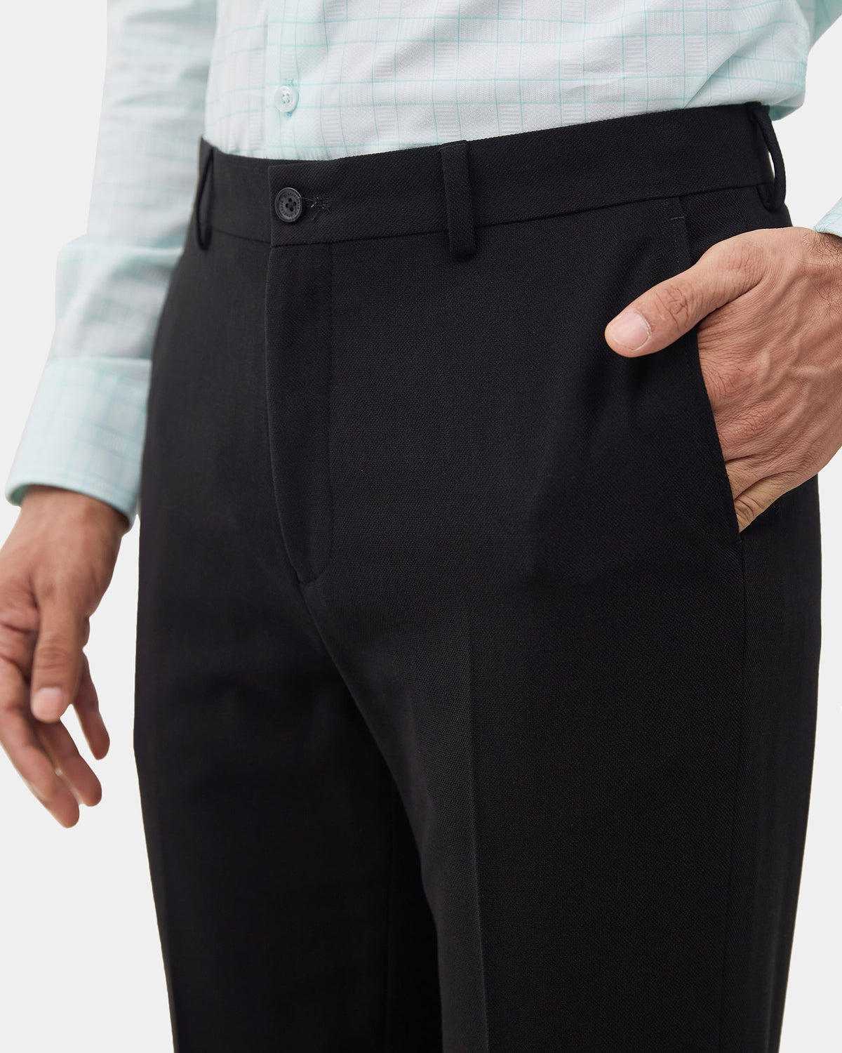 Black Textured Trouser - Delma