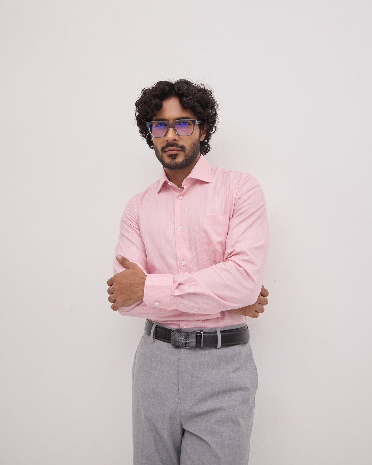 Blossom Pink Check Shirt - Stalix