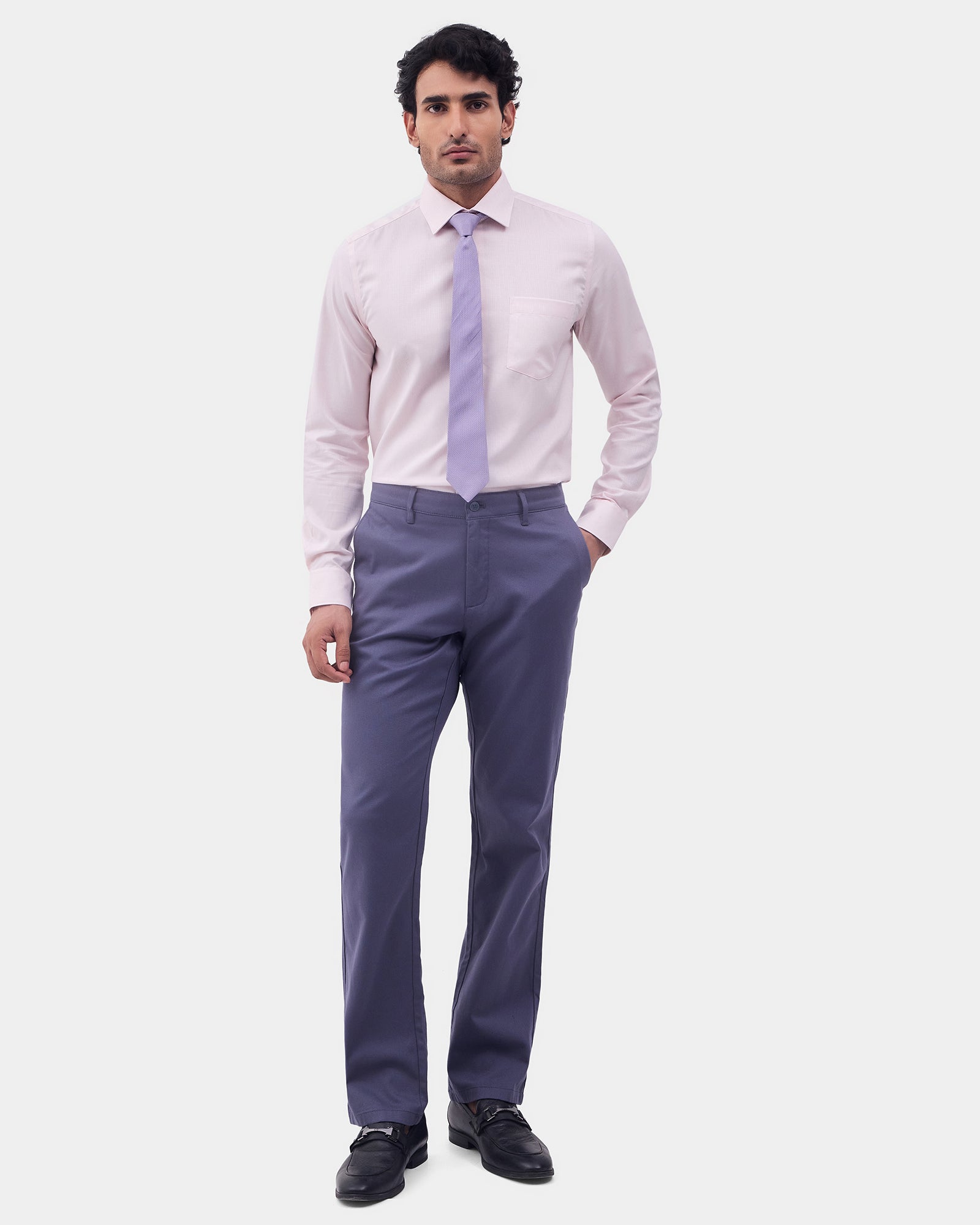 Blue Textured Khakis - Monta