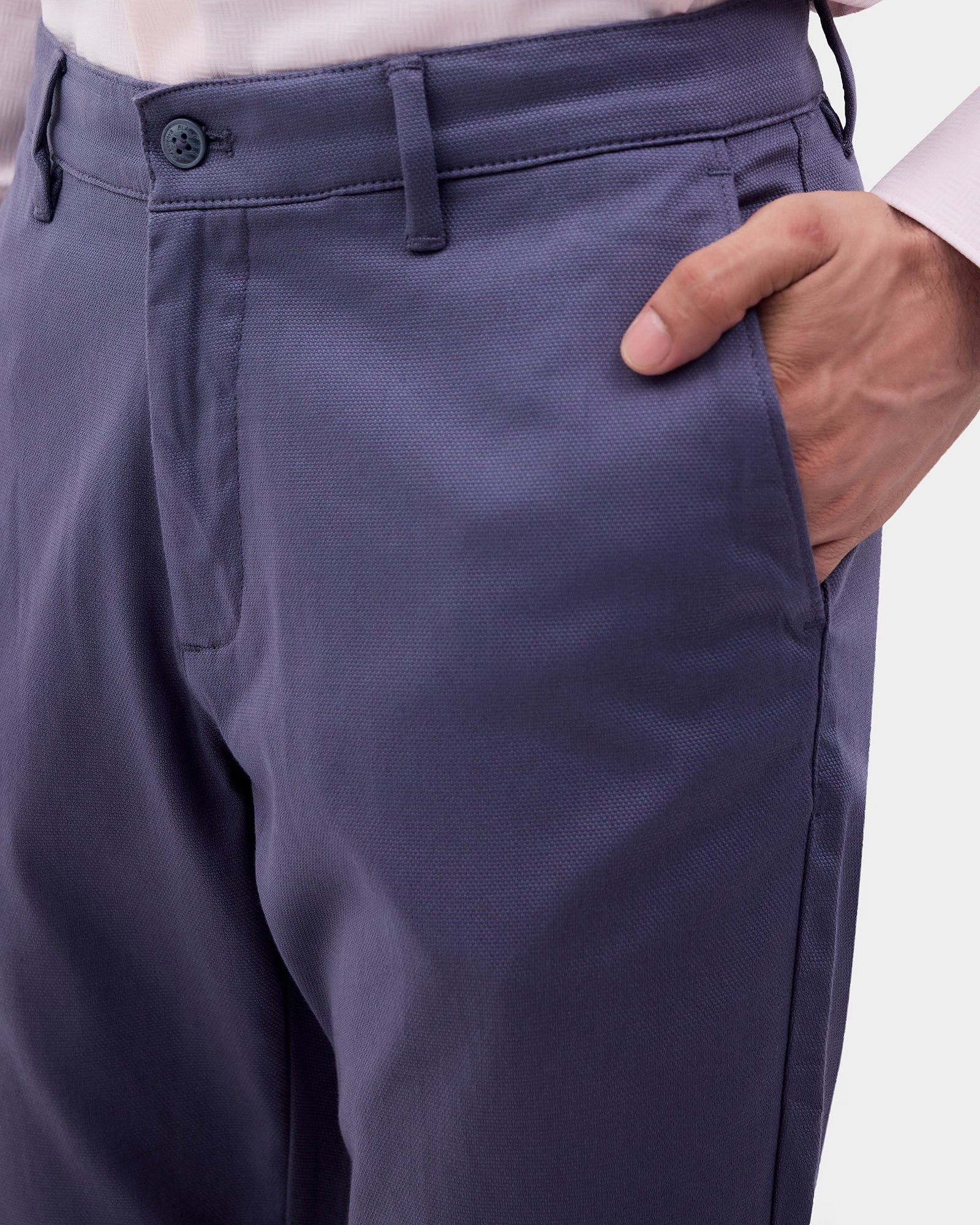 Blue Textured Khakis - Monta