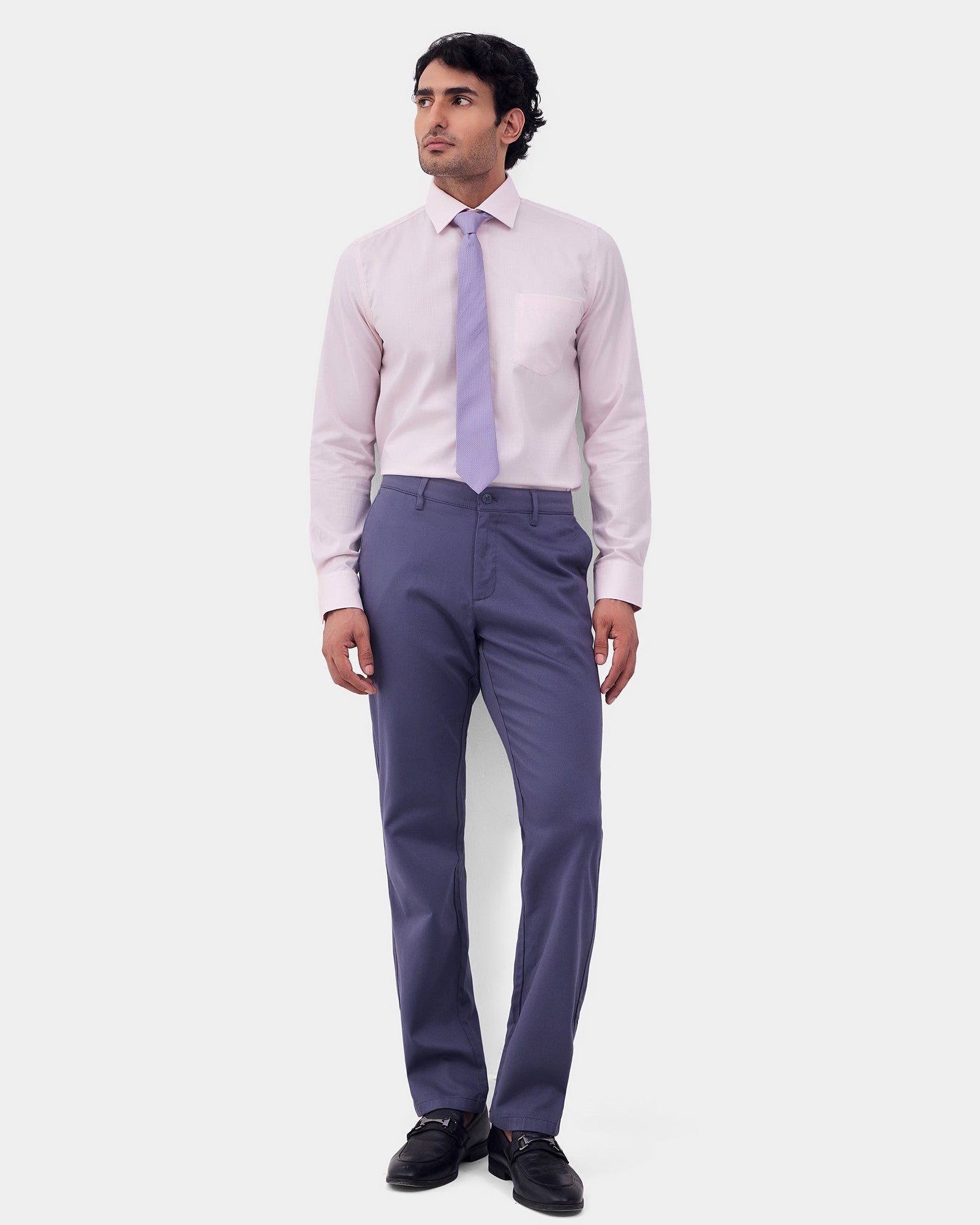 Blue Textured Khakis - Monta