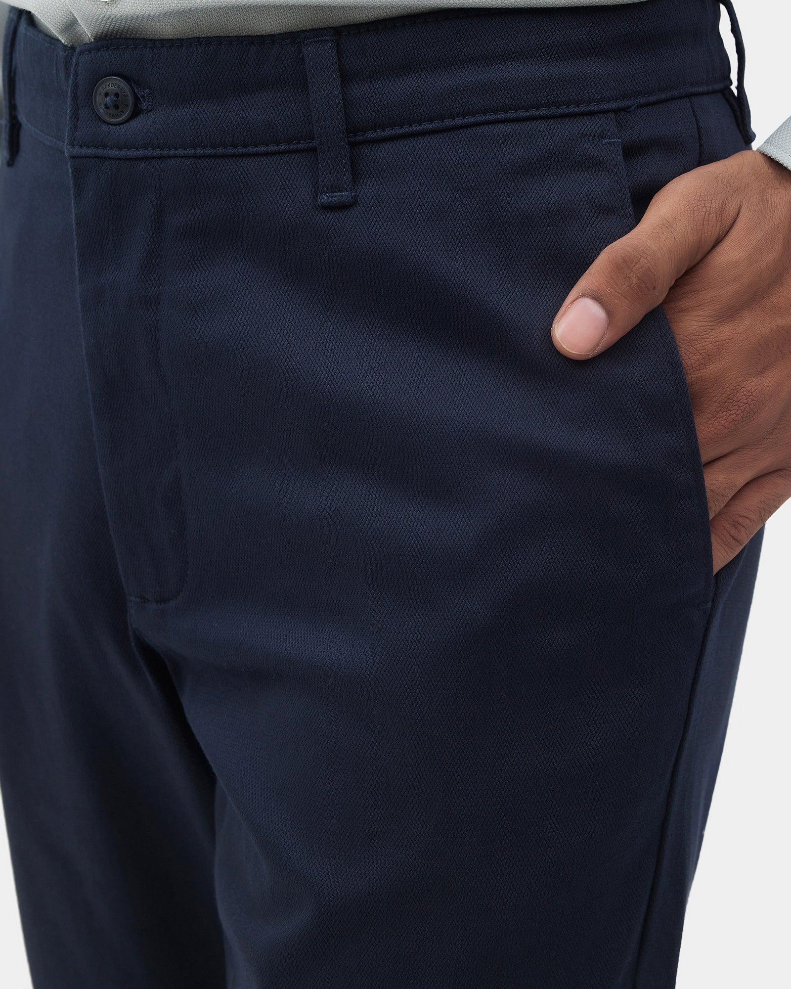 Blue Textured Khakis - Triglav