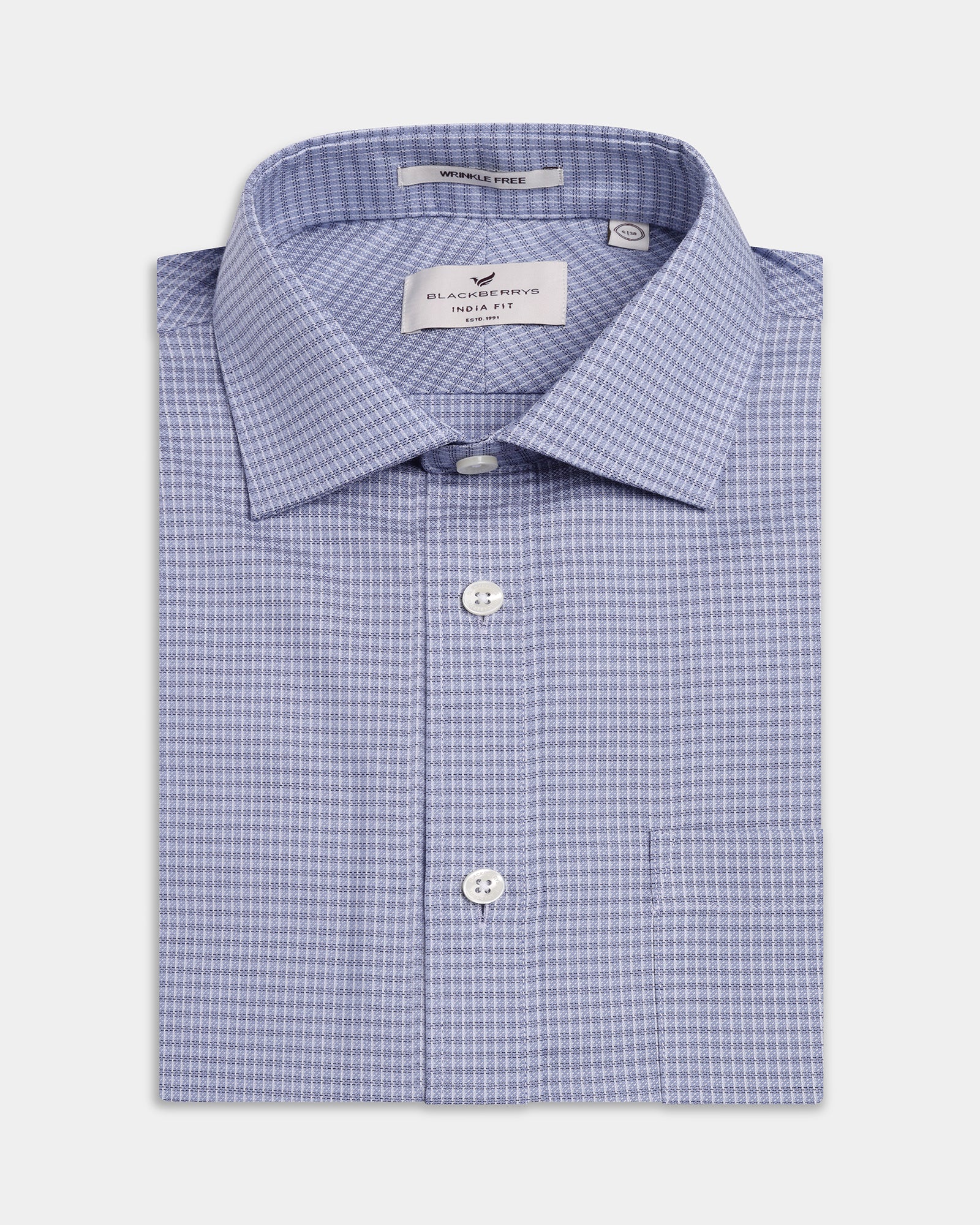 Blue Textured Shirt - Rivon