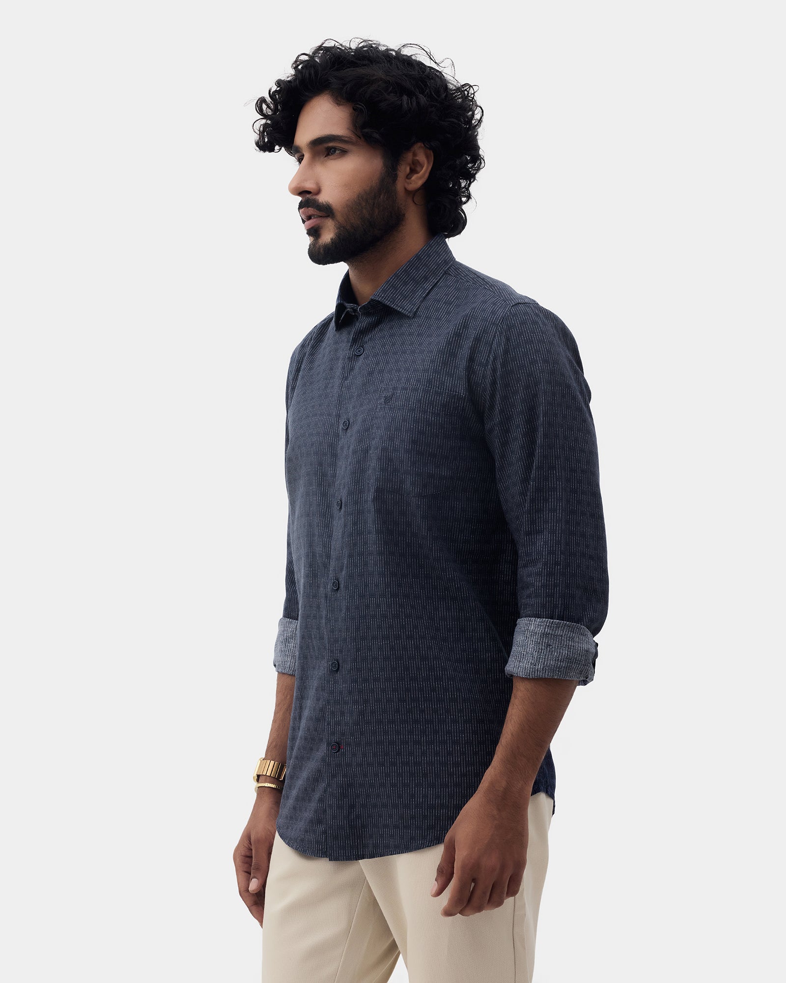 Blue Printed Shirt - Benico
