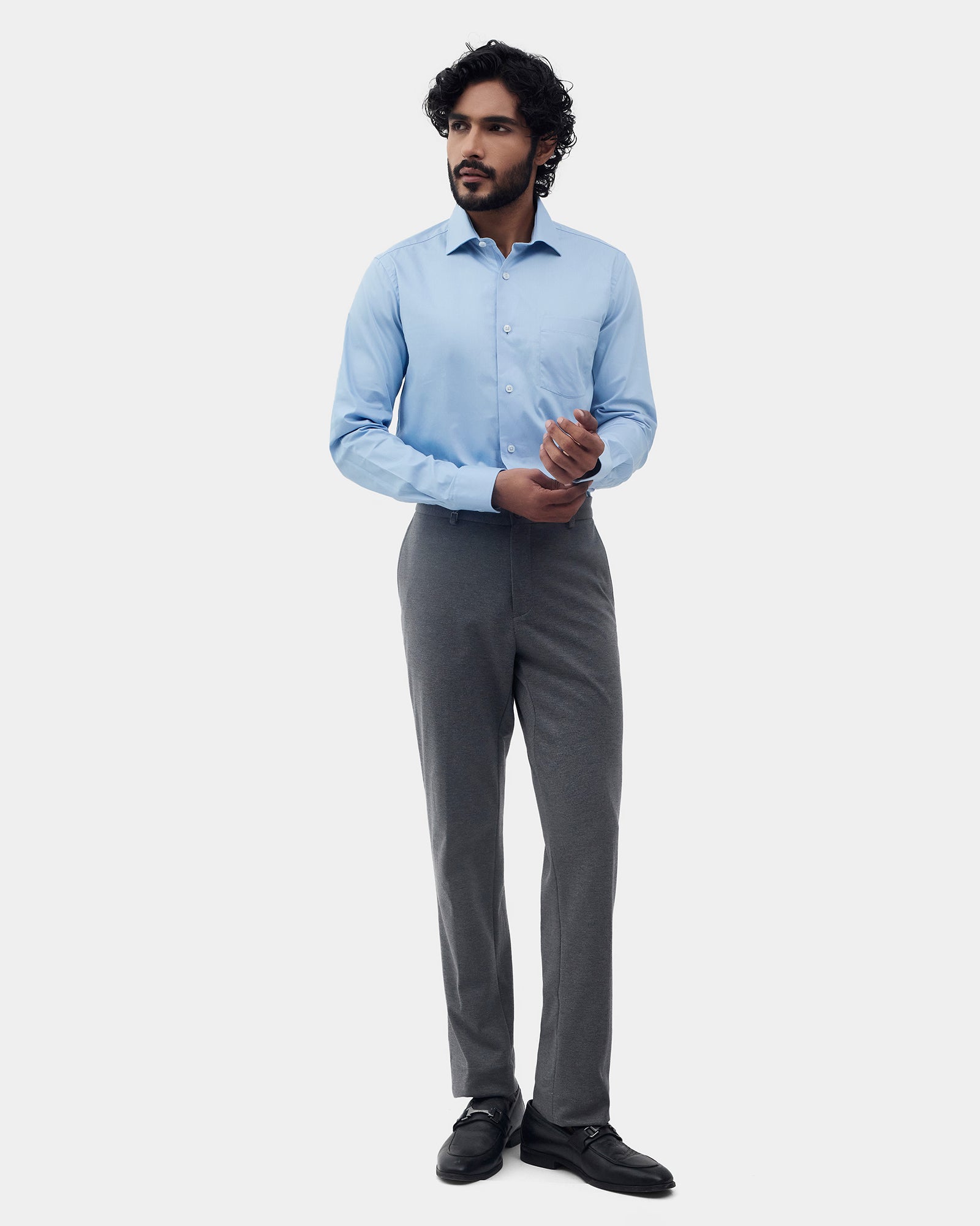 Blue Solid Shirt - Drex