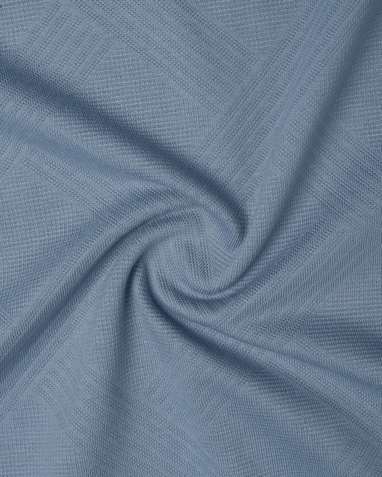 Blue Textured Polo - Lina