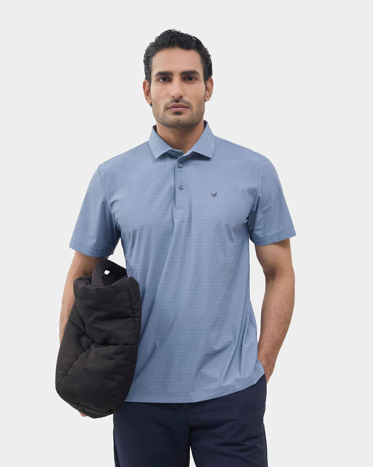 Blue TechPro Printed Polo - Wook