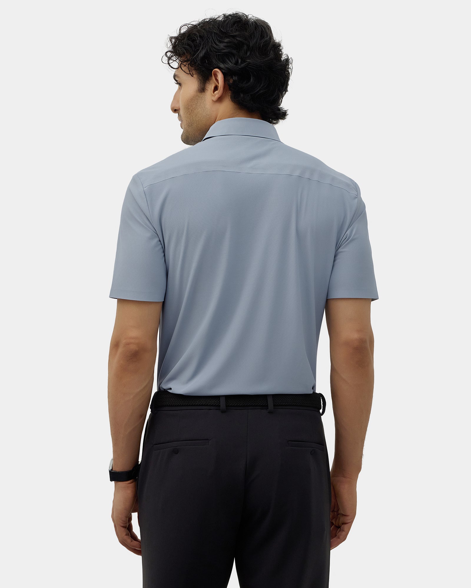 Blue TechPro Textured Shirt - Kanon