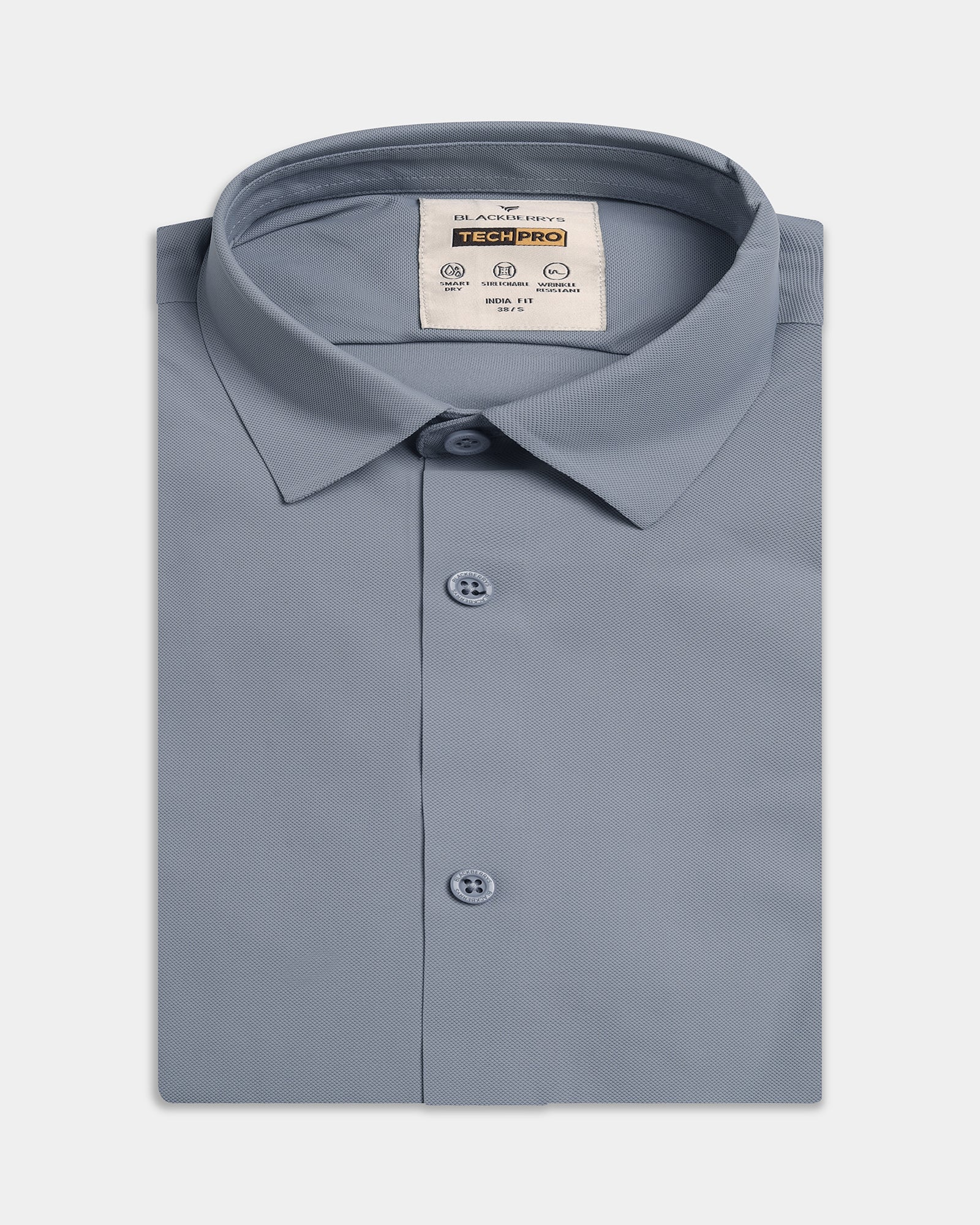 Blue TechPro Textured Shirt - Kanon