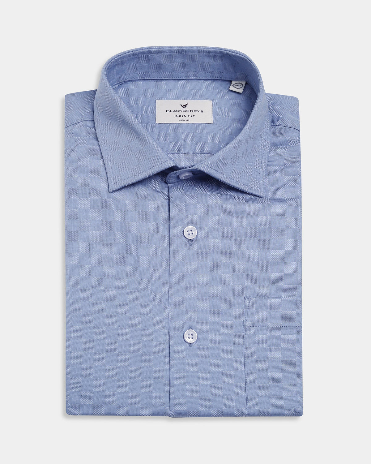 Blue Textured Shirt - Attar