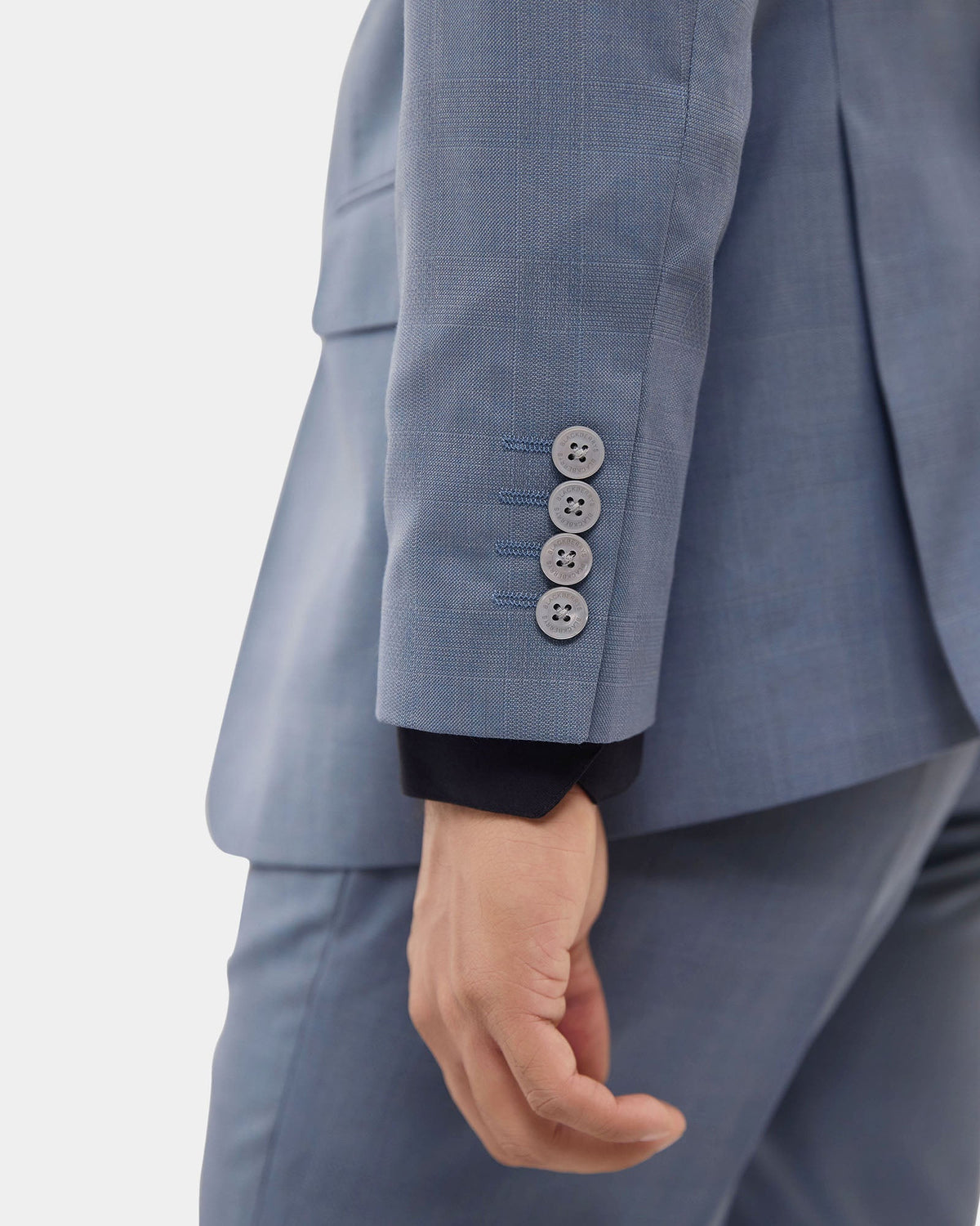 Blue Two Piece Check Suit - Dabney