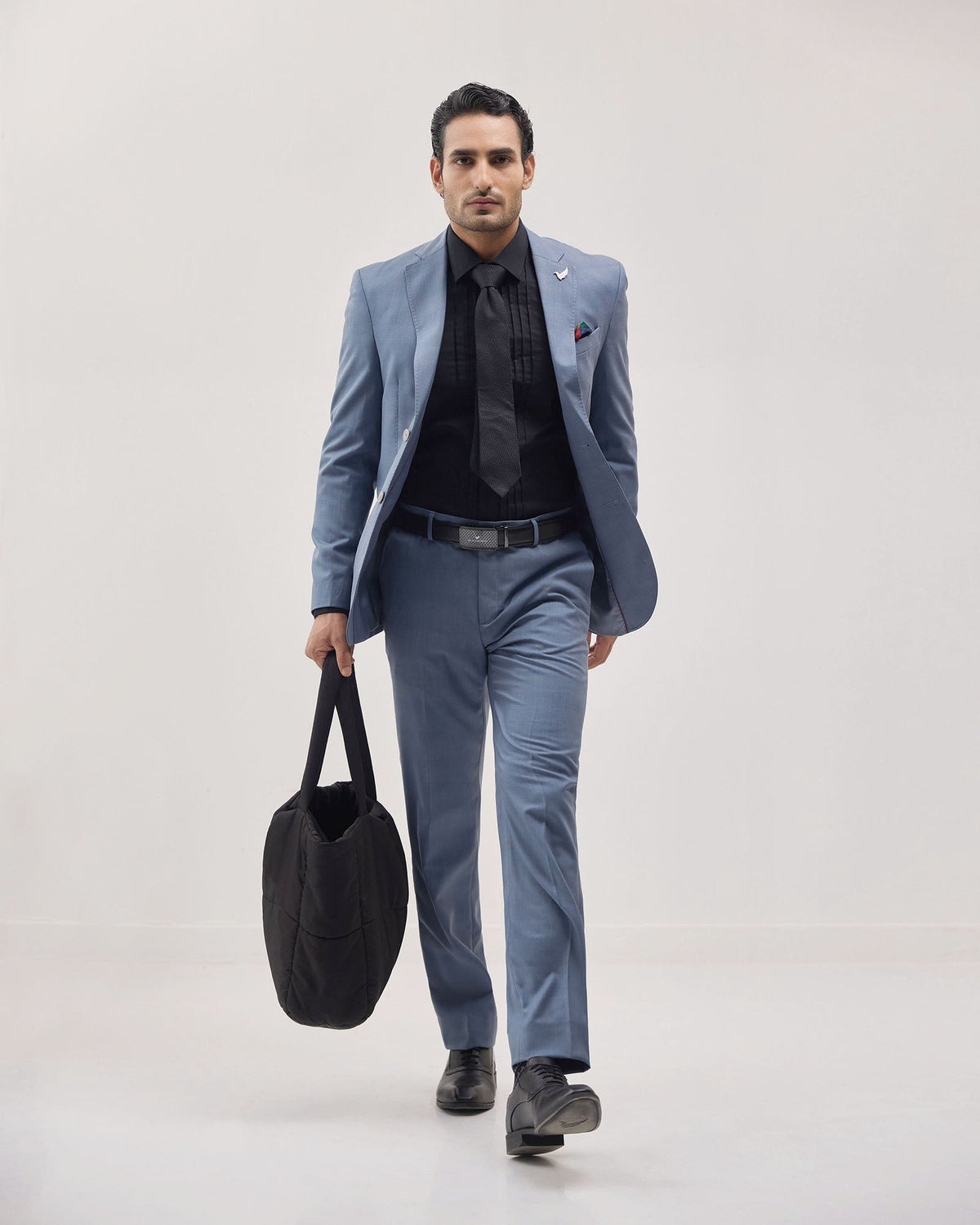 Blue Two Piece Check Suit - Dabney