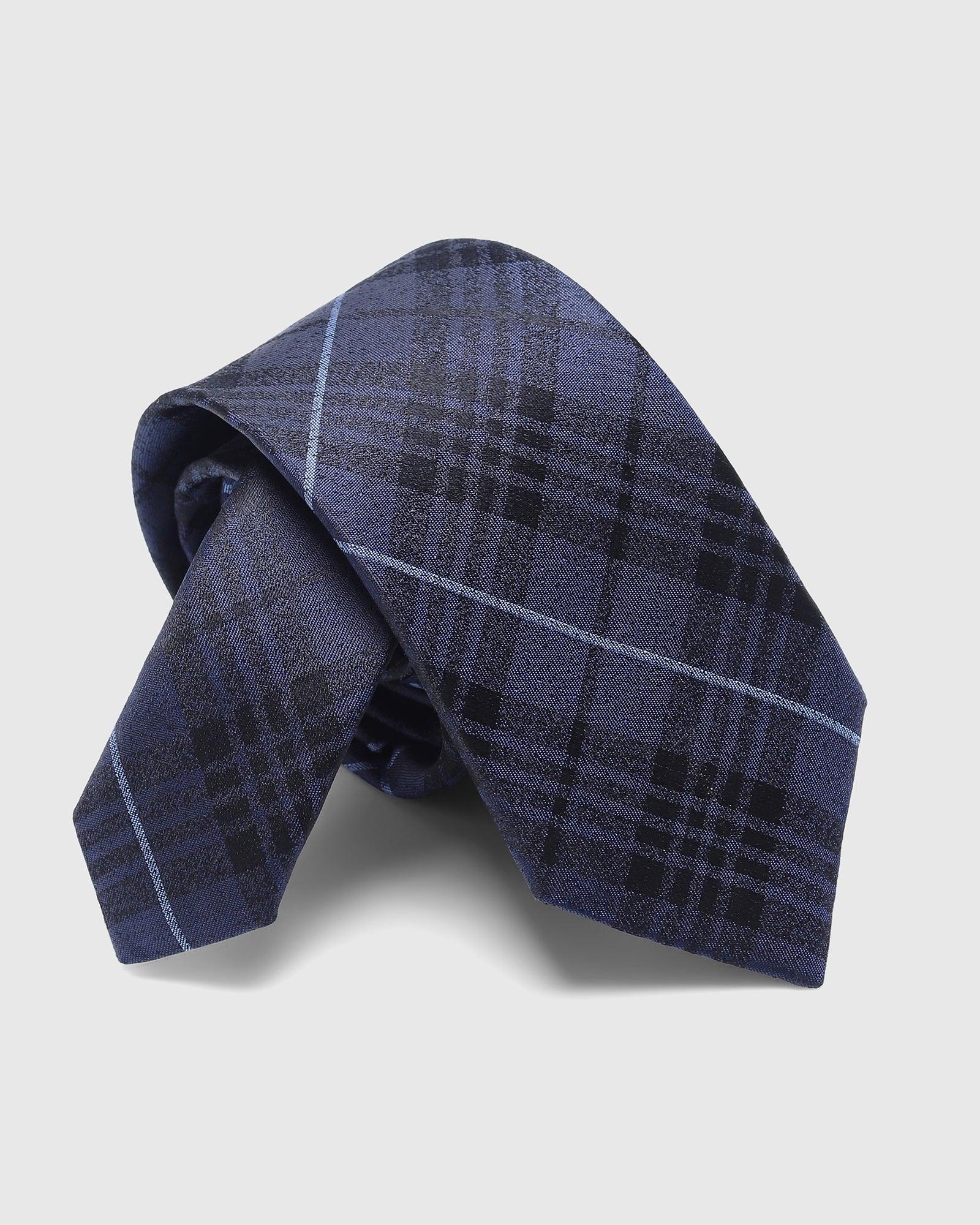 Boxed Combo Check Tie With Pocket Square And Cufflink (Seem) - Blackberrys