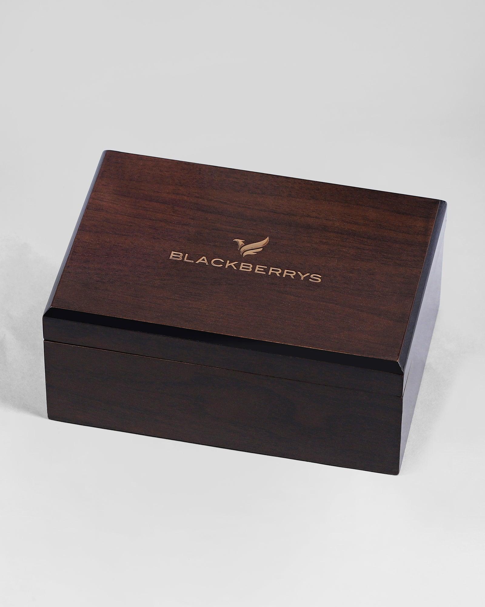 Boxed Combo Printed Tie With Pocket Square And Cufflink (Rayan) - Blackberrys