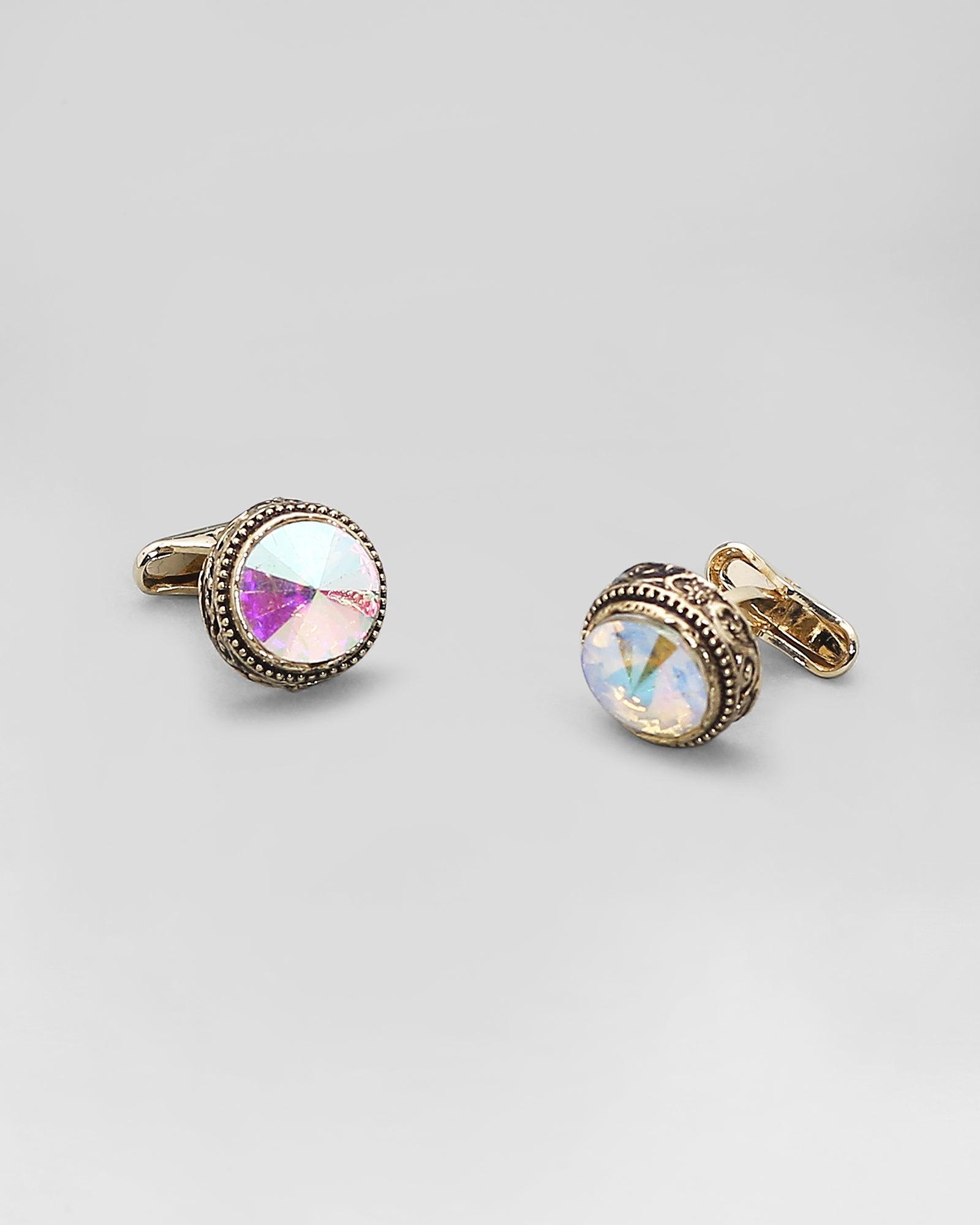 Boxed Combo Printed Tie With Pocket Square And Cufflink (Riki) - Blackberrys