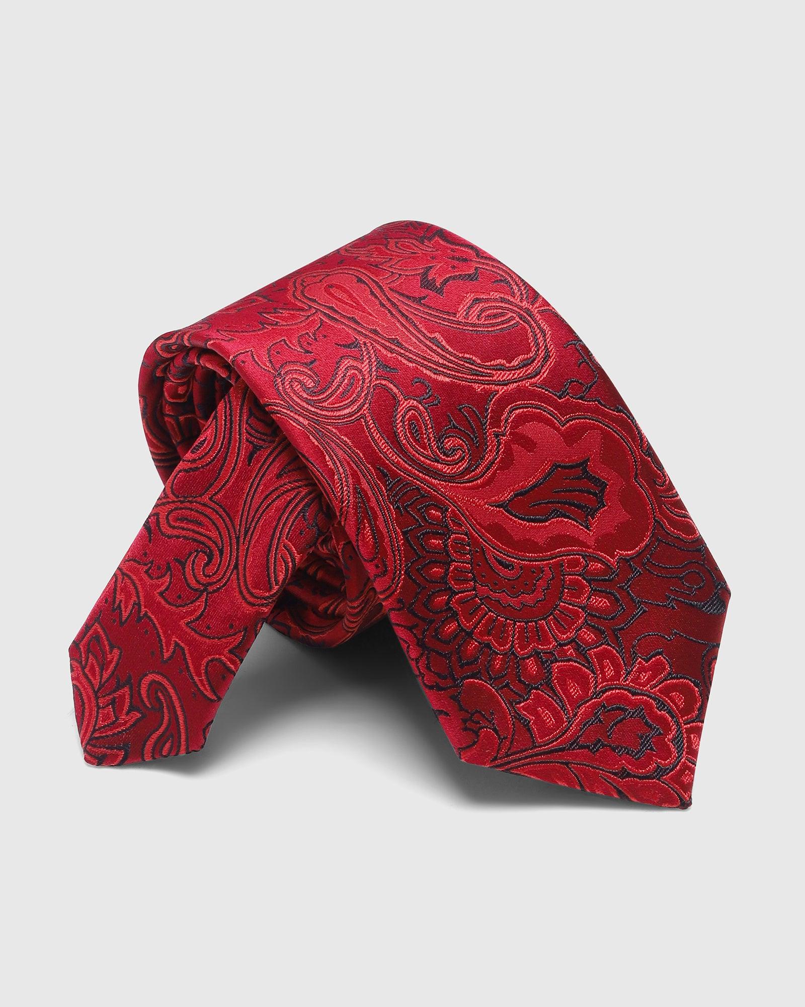 Boxed Combo Printed Tie With Pocket Square And Cufflink (Sarabic) - Blackberrys
