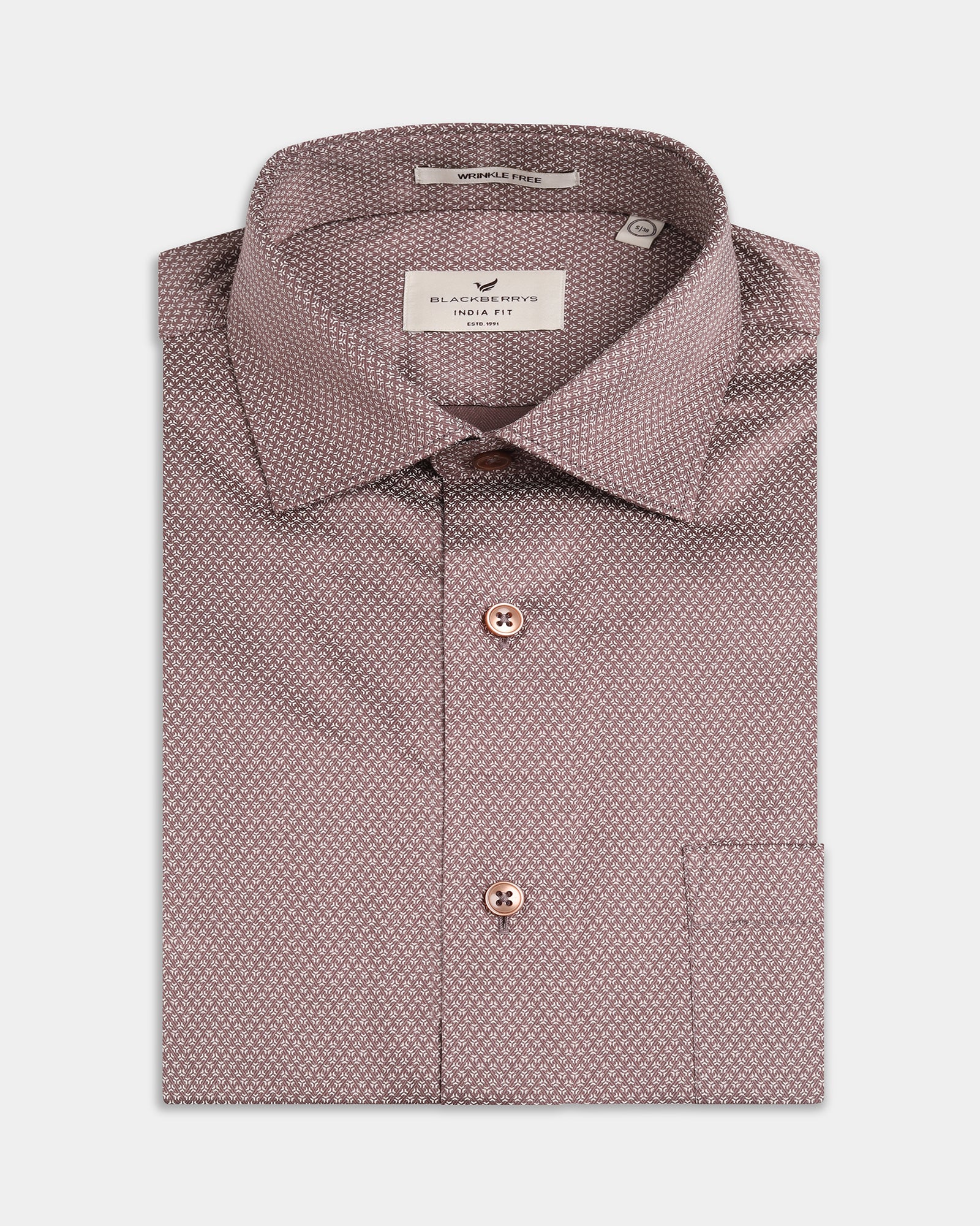 Brown Printed Shirt - Fridge