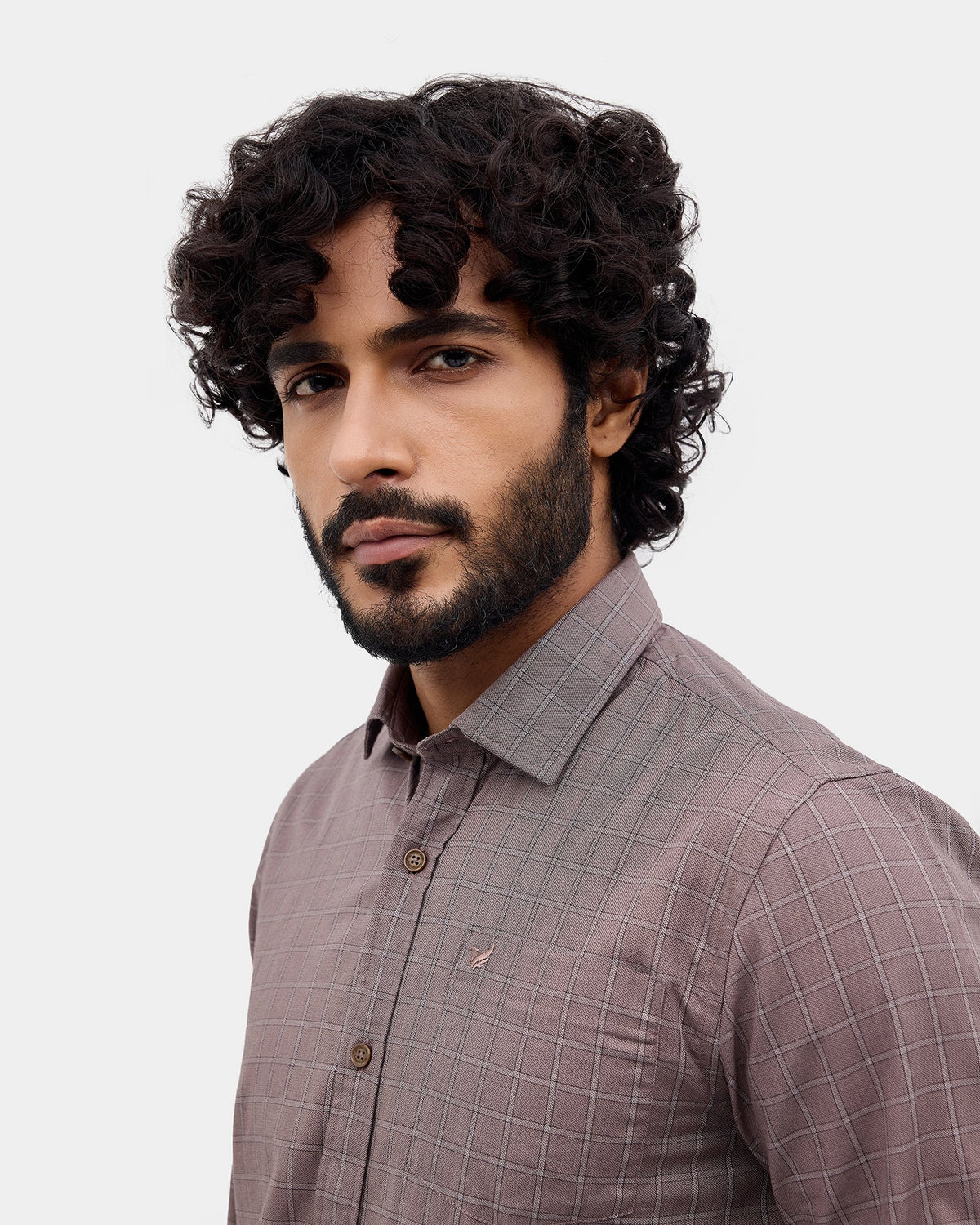 Brown Check Shirt - Kyros